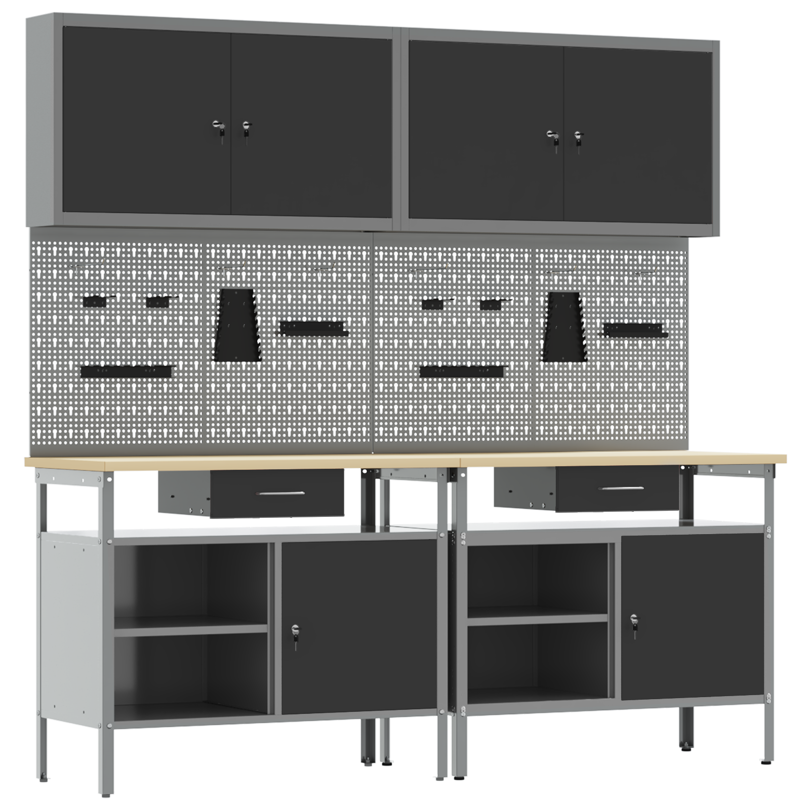 8-Piece Work Bench Set in Black Steel - Image 5