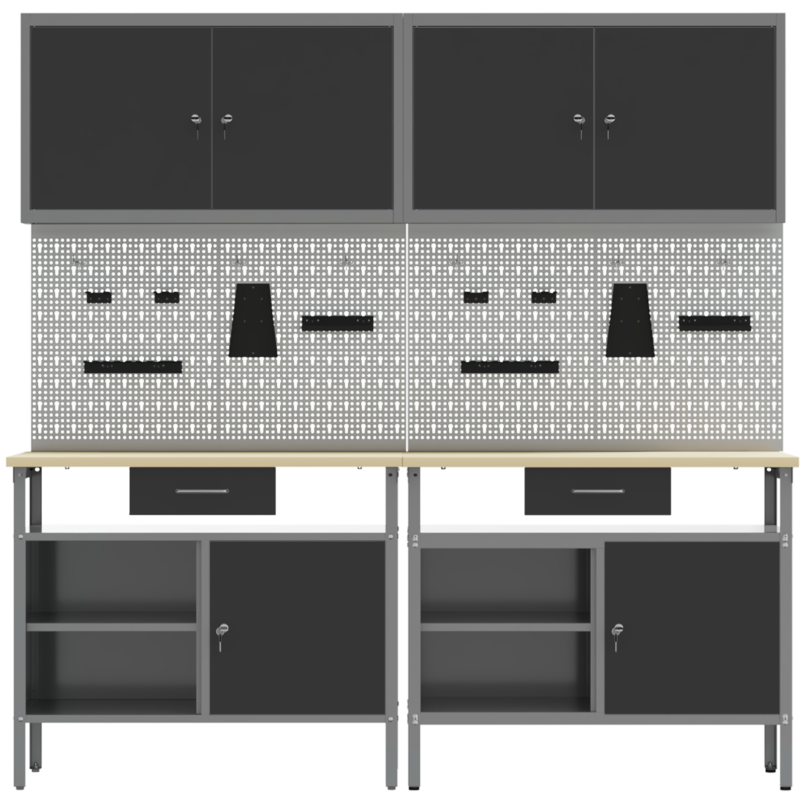 8-Piece Work Bench Set in Black Steel - Image 10