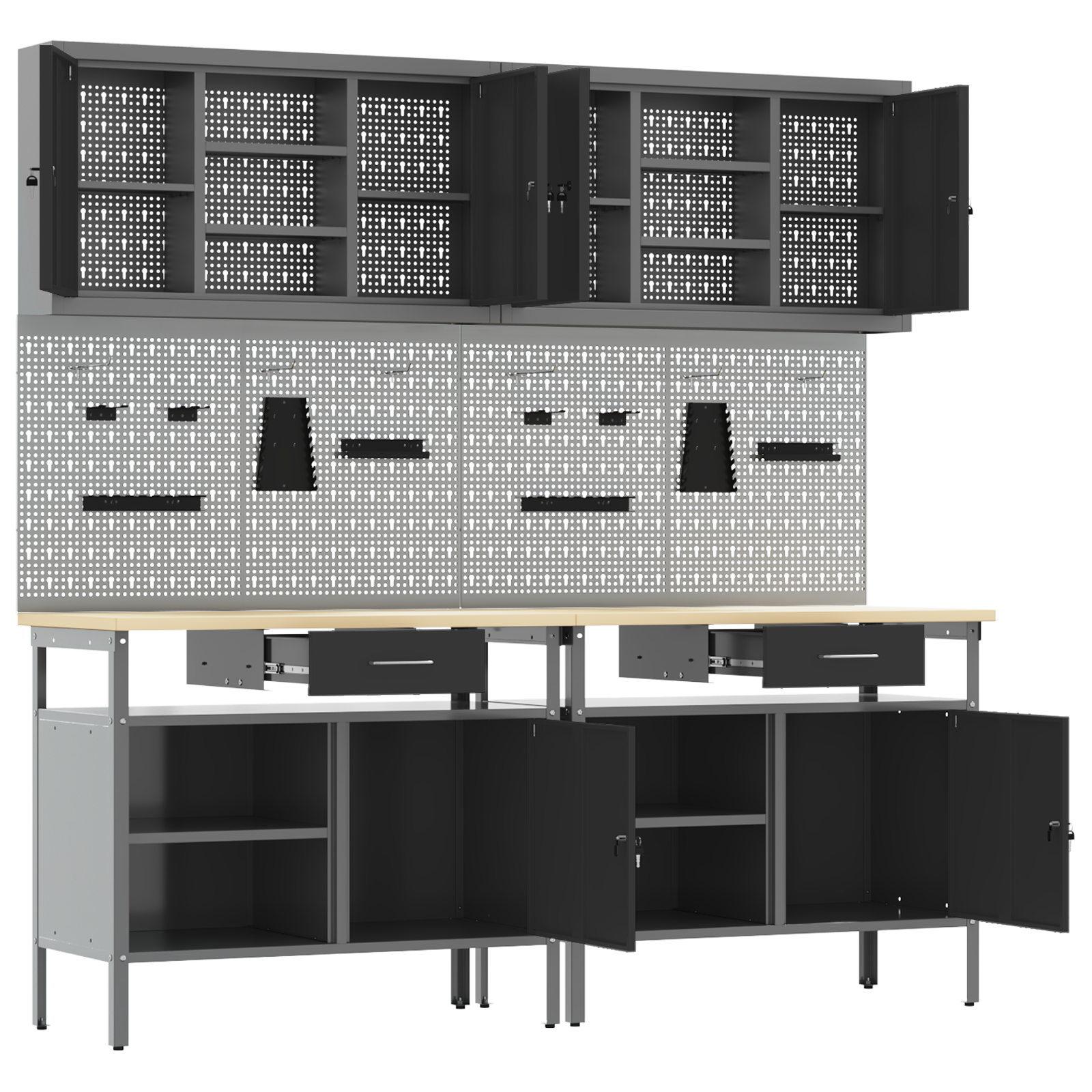 8-Piece Work Bench Set in Black Steel - Image 6