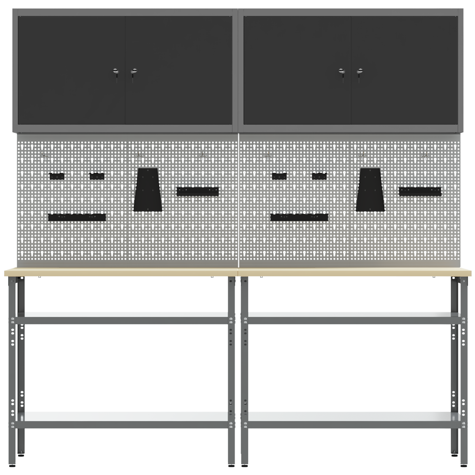 8 Piece Work Bench Set - Grey Steel - Image 11