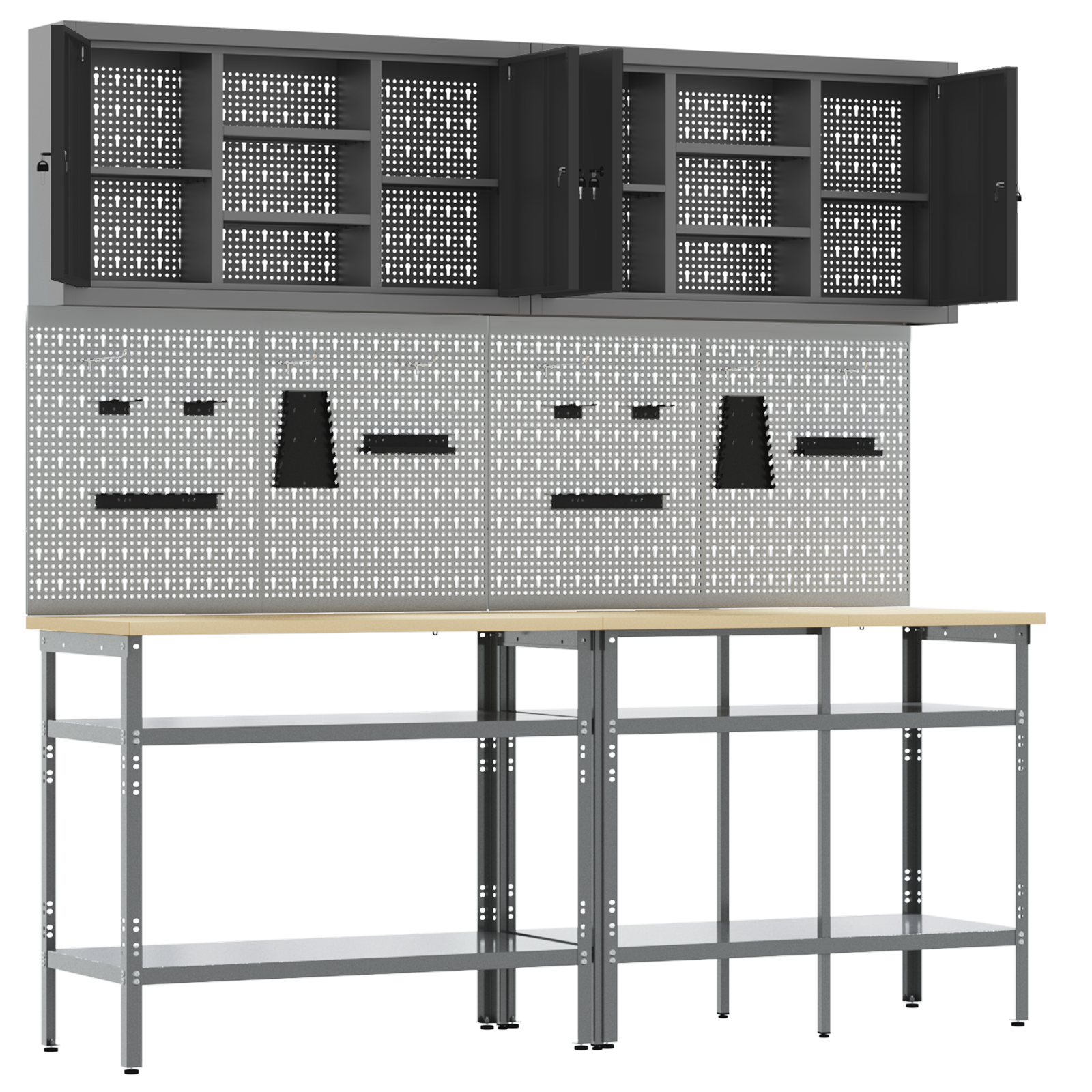 8-Piece Work Bench Set in Grey Steel - Image 6