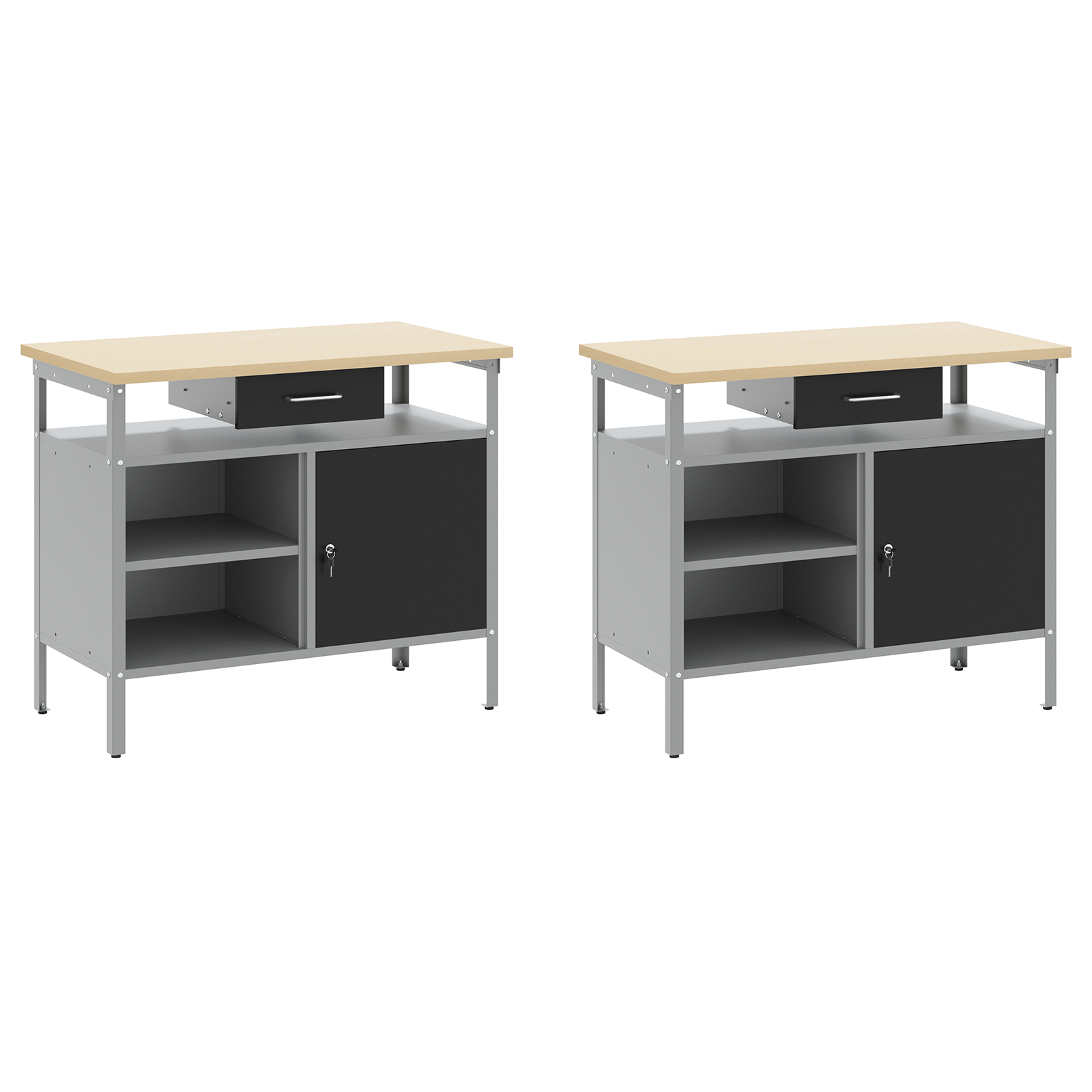 8-Piece Work Bench Set in Grey Steel - Image 8