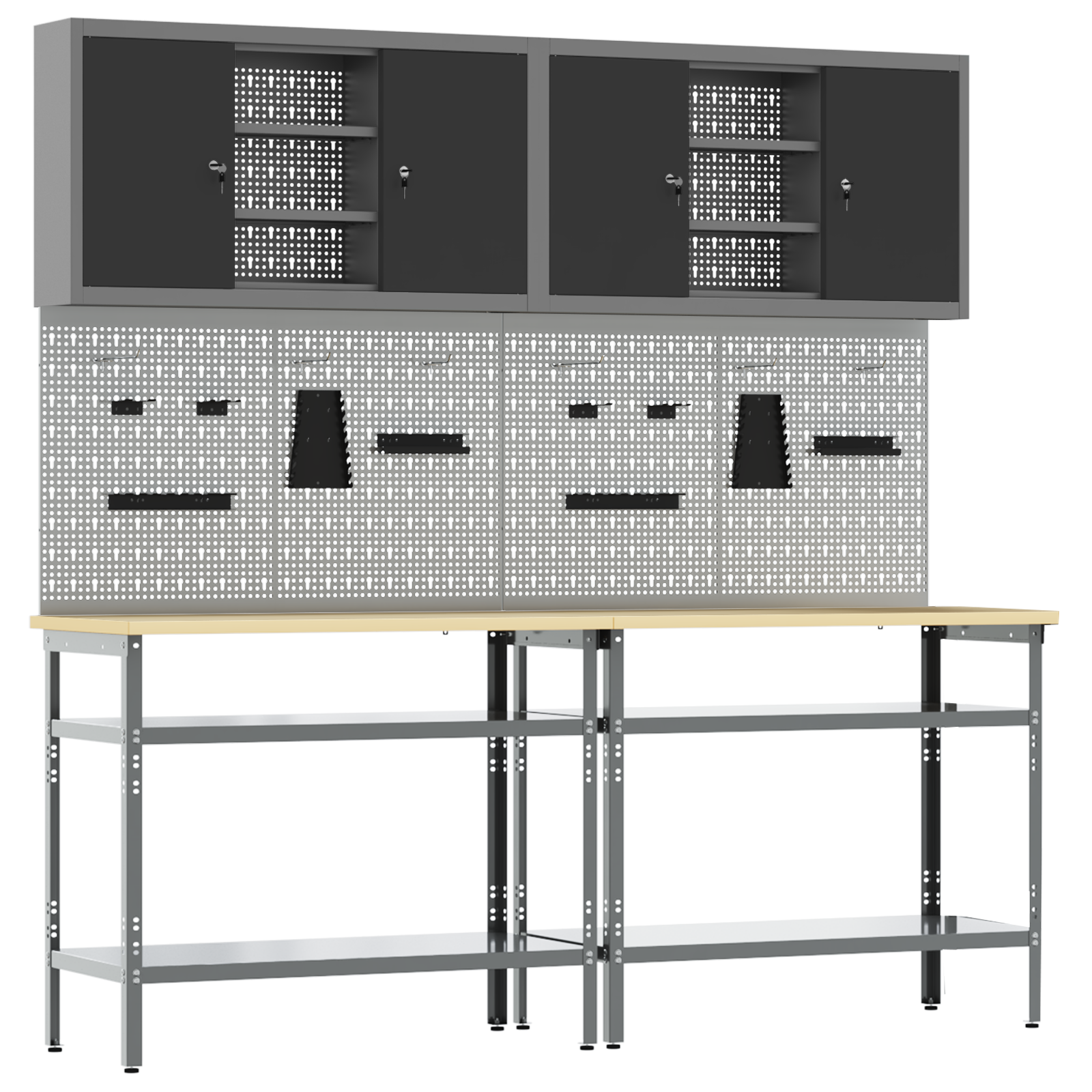 8-Piece Work Bench Set in Grey Steel - Image 5