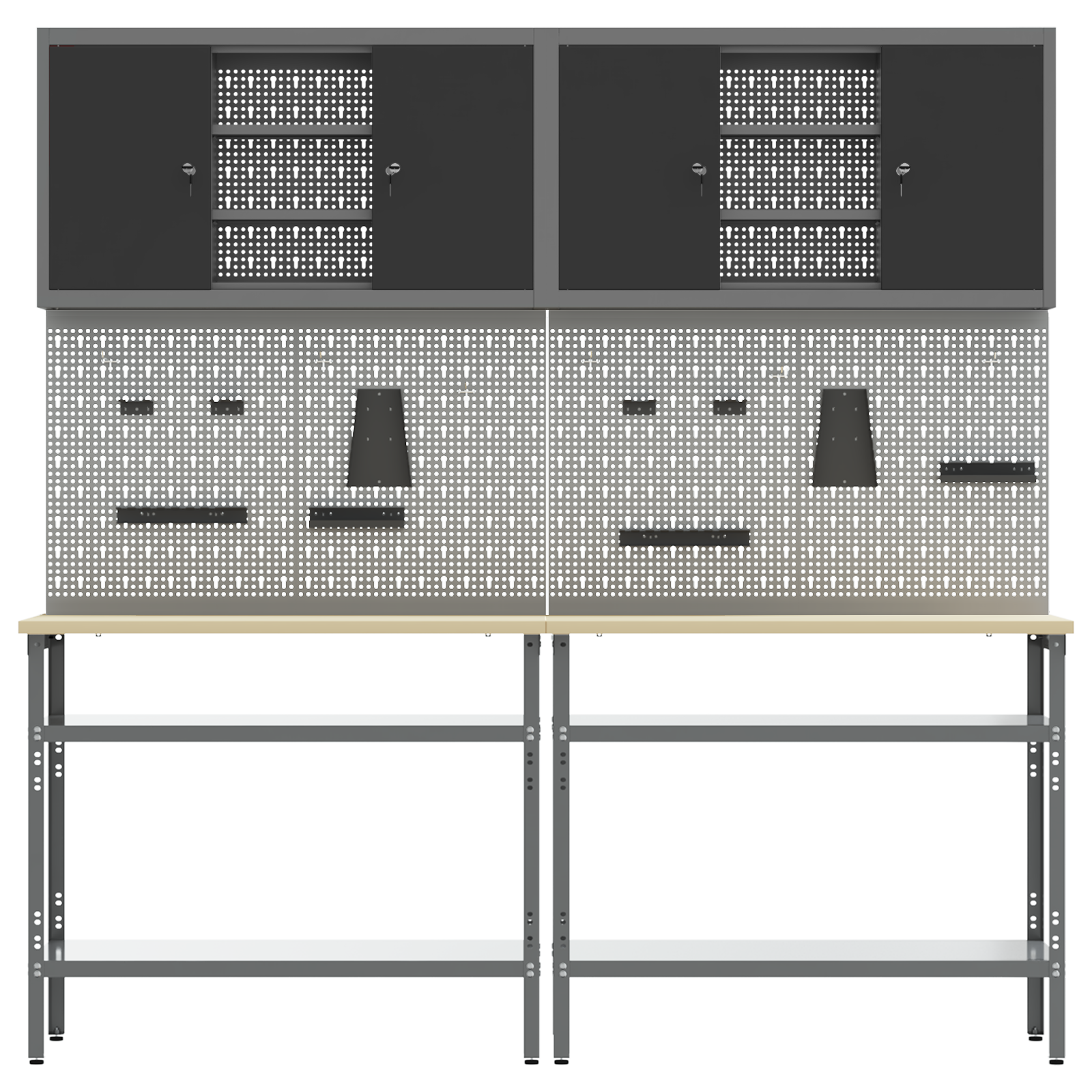 8-Piece Work Bench Set in Grey Steel - Image 9