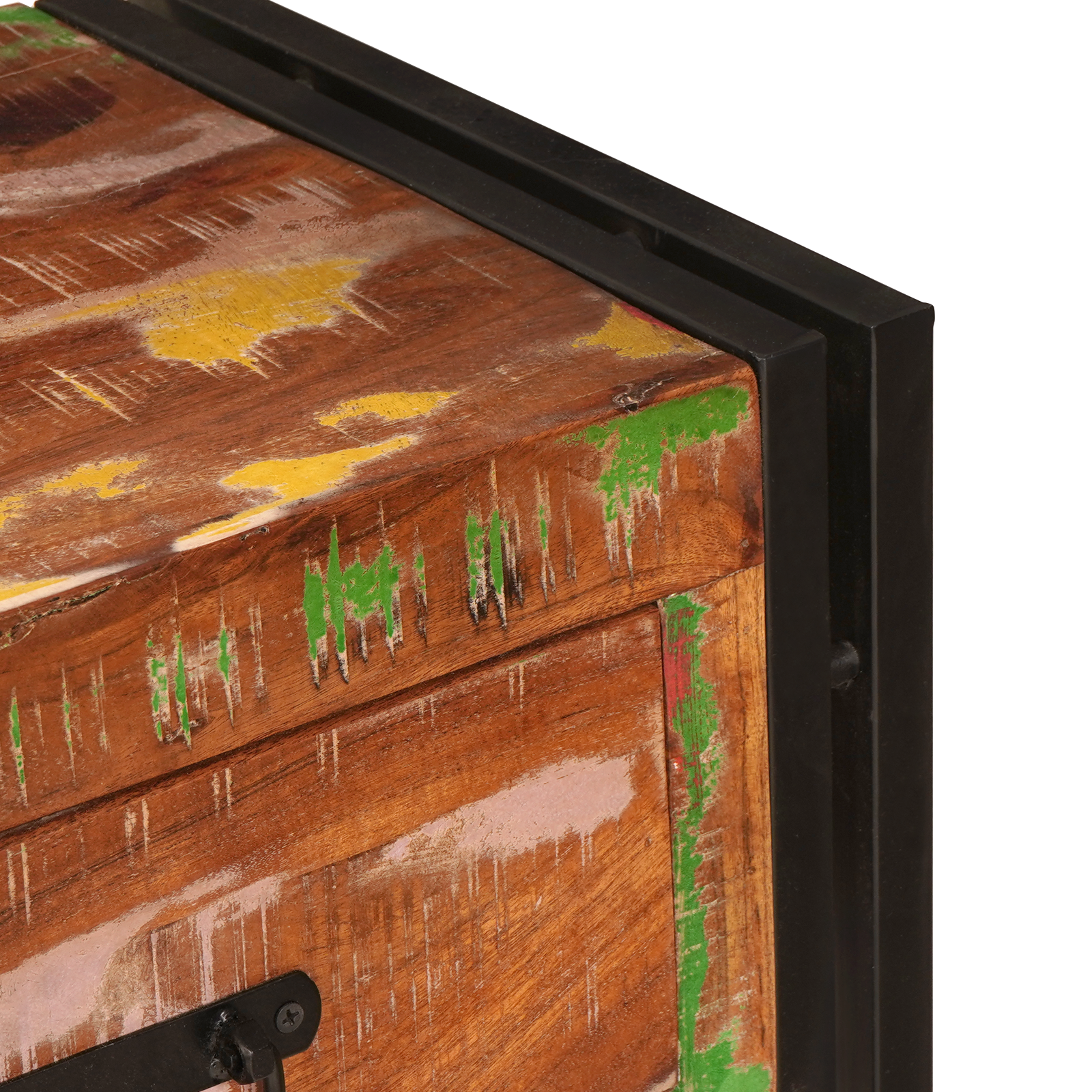 Console Tables Set of 2 with Drawers, Multicolour Solid Wood Reclaimed - Image 8