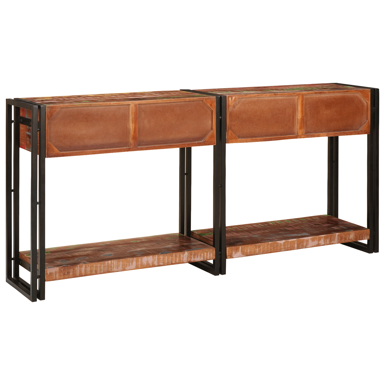 Console Tables Set of 2 with Drawers, Multicolour Solid Wood Reclaimed - Image 6