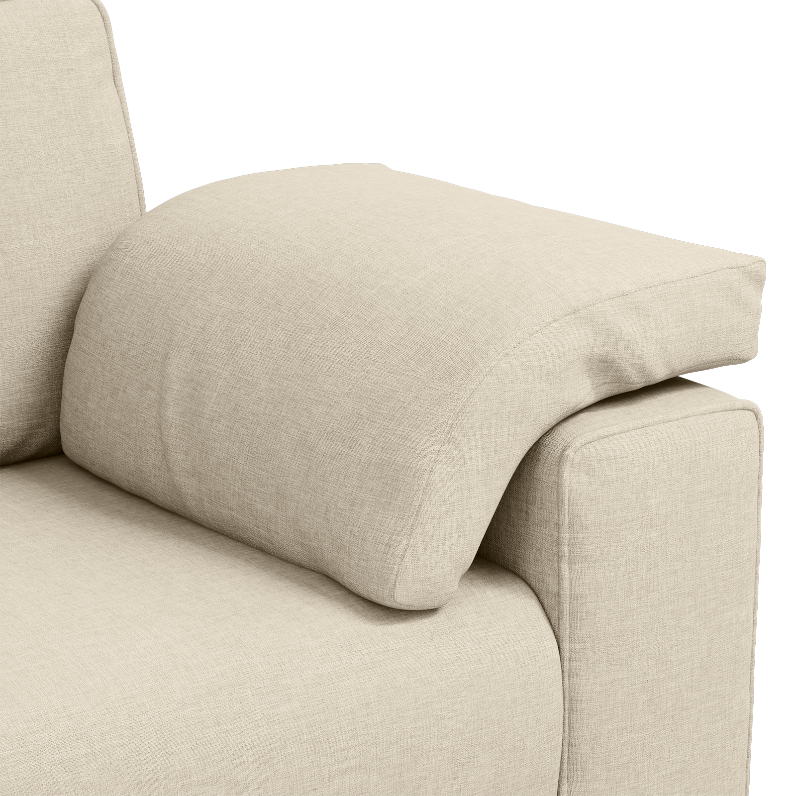 Sofa 3 pcs Beige Linen - Image 10