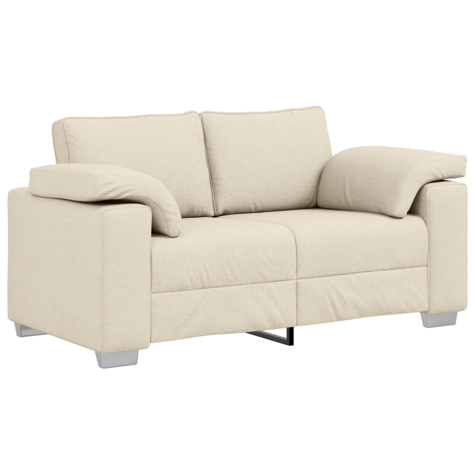 Sofa 3 pcs Beige Linen - Image 5