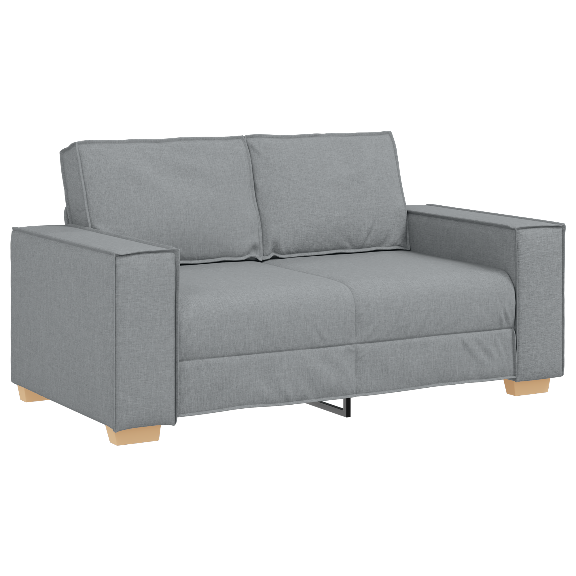 3 Piece Sofa Set with Cushions Light Grey Fabric - Image 5
