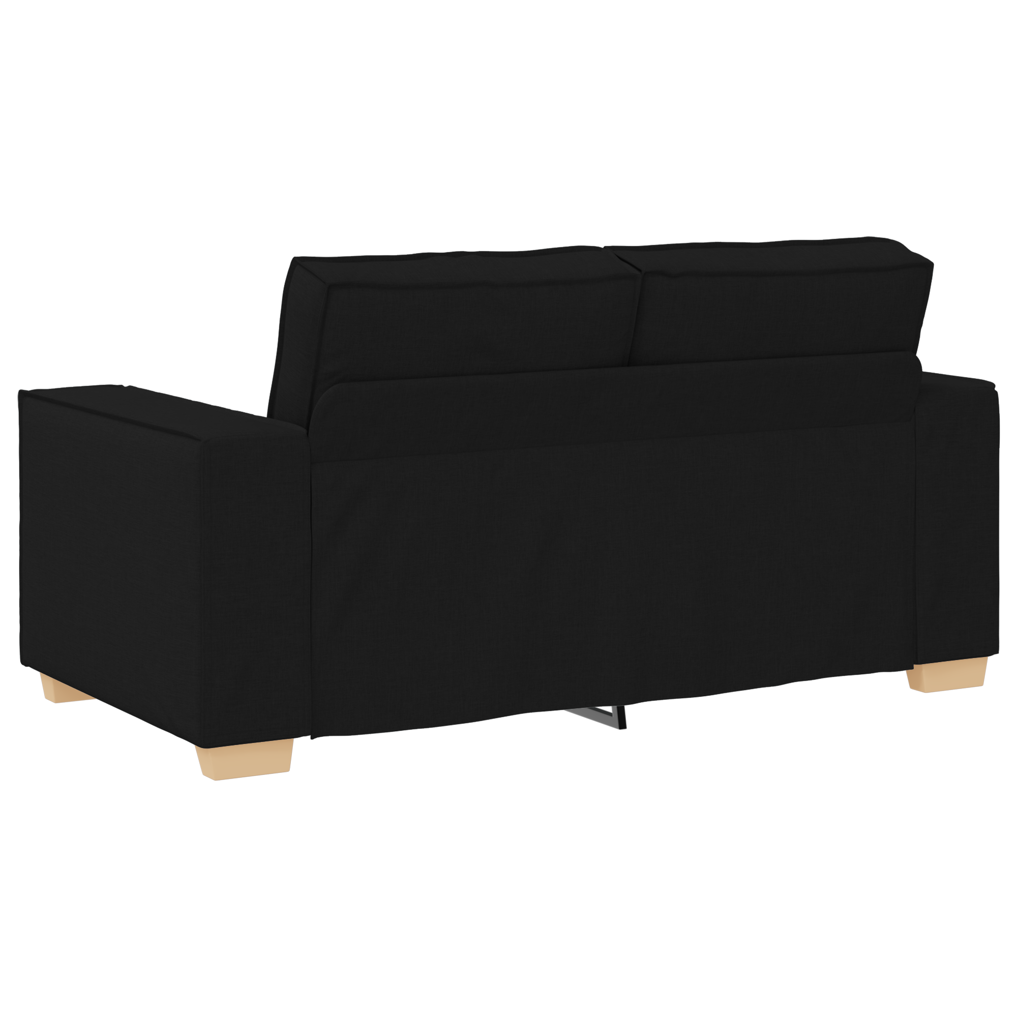 3 Piece Sofa Set with Cushions Black Fabric - Image 7