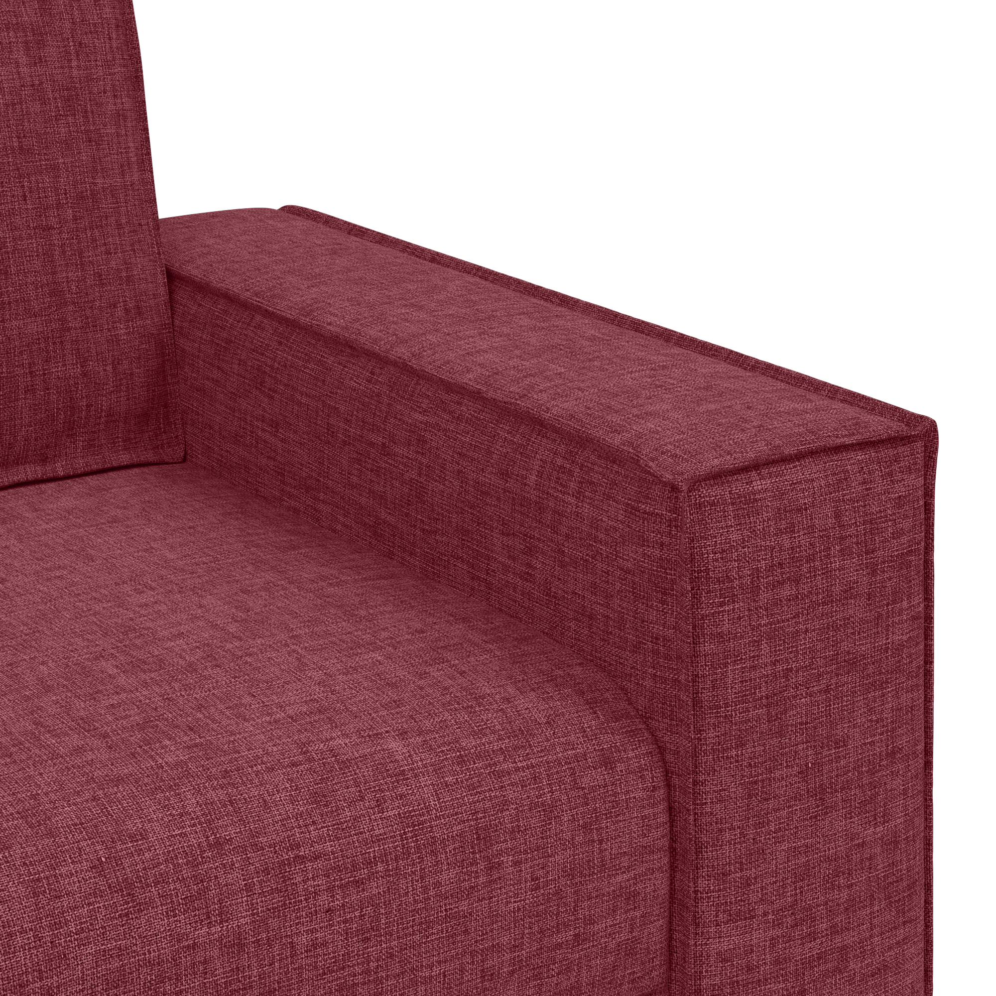 Sofa Set with Cushion 3 pcs Wine Red 220 x 78 x 84 cm Fabric - Image 10