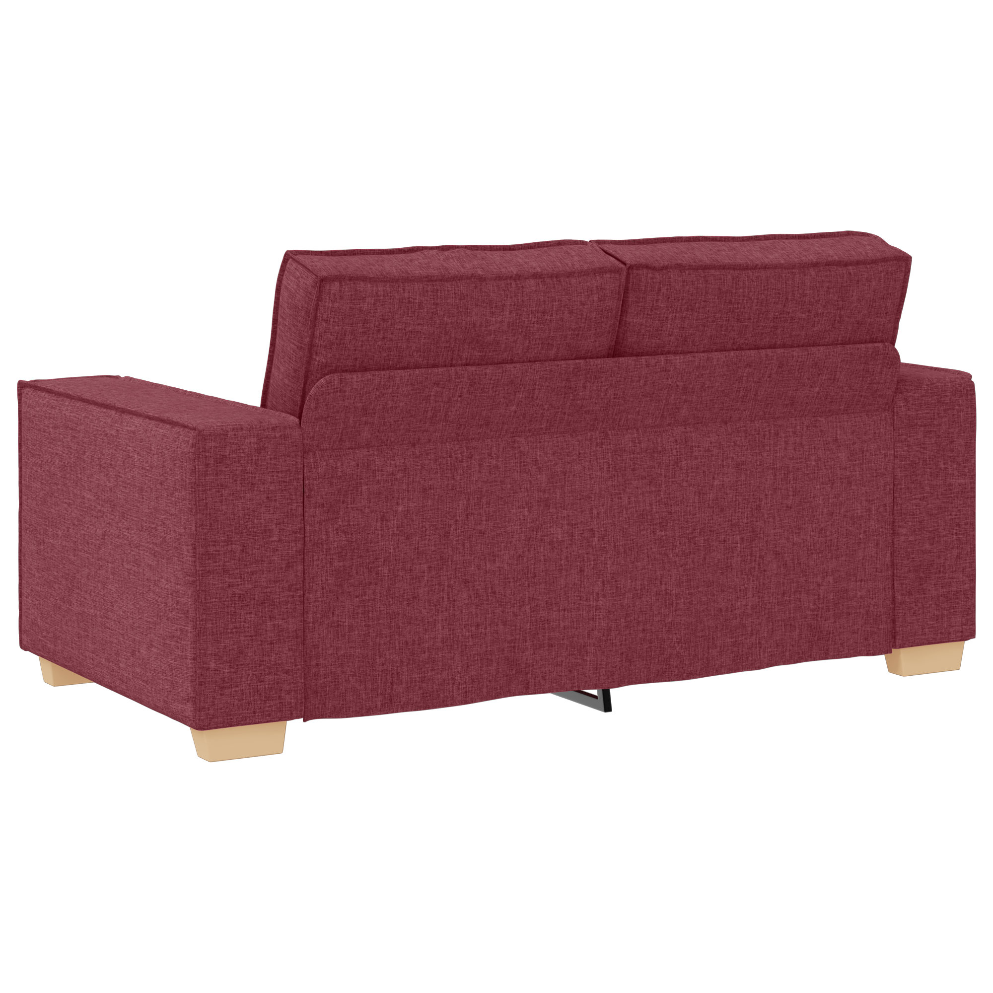 Sofa Set with Cushion 3 pcs Wine Red 220 x 78 x 84 cm Fabric - Image 8