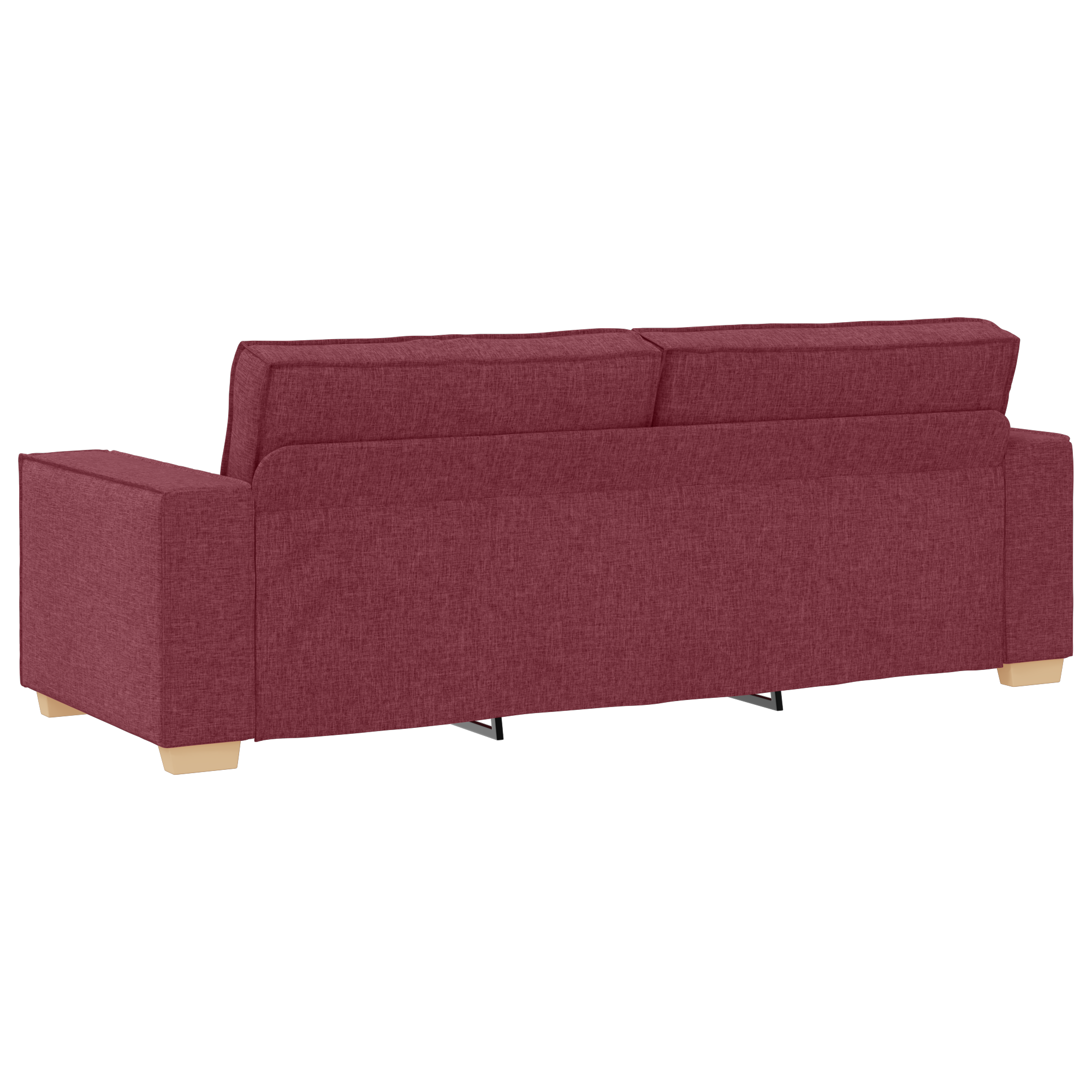 Sofa Set with Cushion 3 pcs Wine Red 220 x 78 x 84 cm Fabric - Image 9