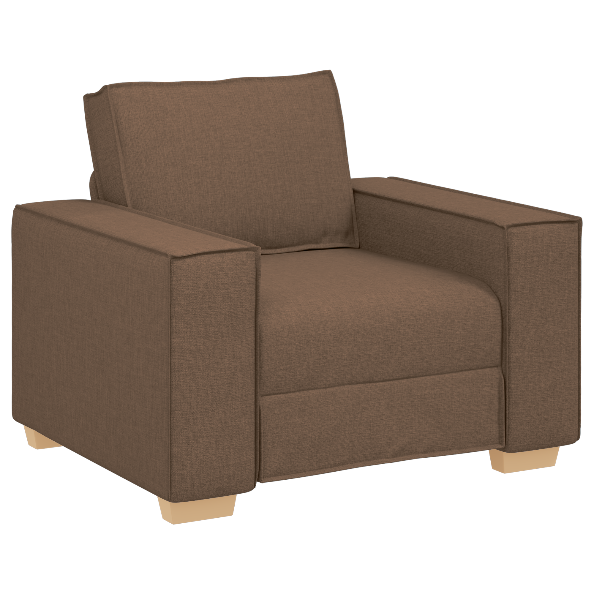 Sofa Set with Cushion 3 pcs Brown 220 x 78 x 84 cm Fabric - Image 4
