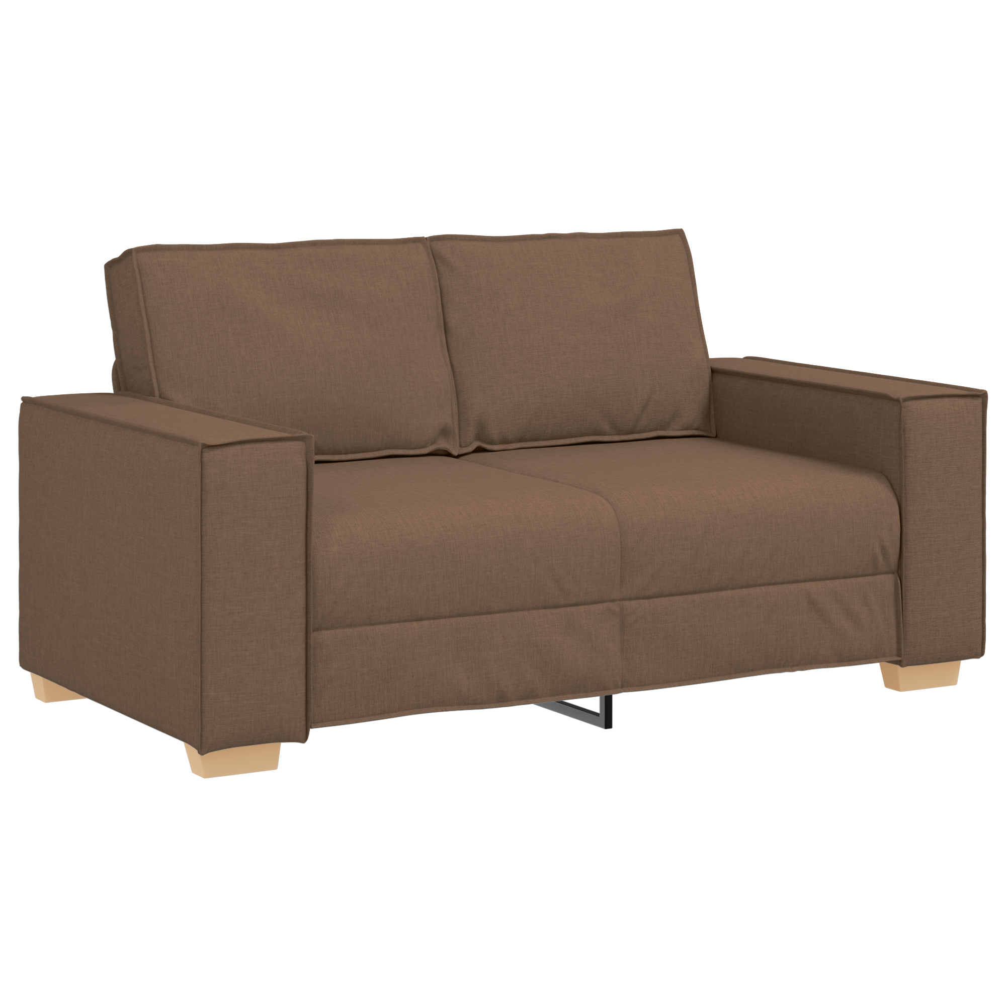 Sofa Set with Cushion 3 pcs Brown 220 x 78 x 84 cm Fabric - Image 5