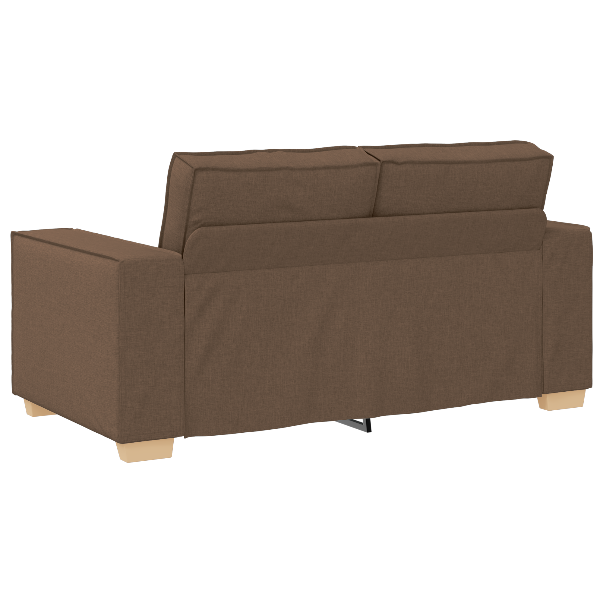 Sofa Set with Cushion 3 pcs Brown 220 x 78 x 84 cm Fabric - Image 8