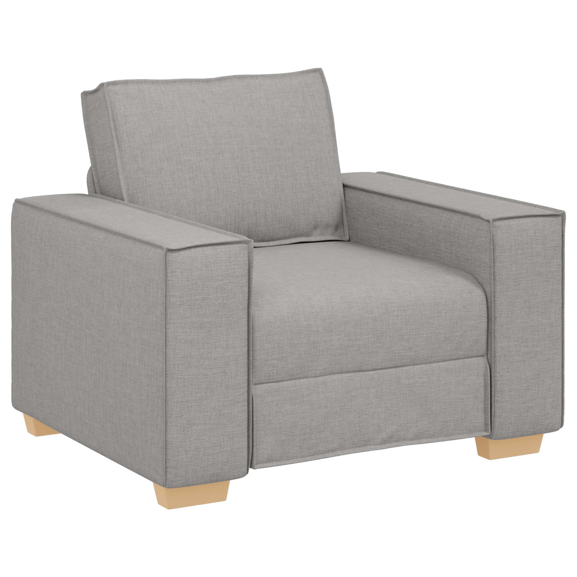 3 dalis Sofa rinkinys su pagalvėlėmis Debesų pilkos medžiagos - Image 4