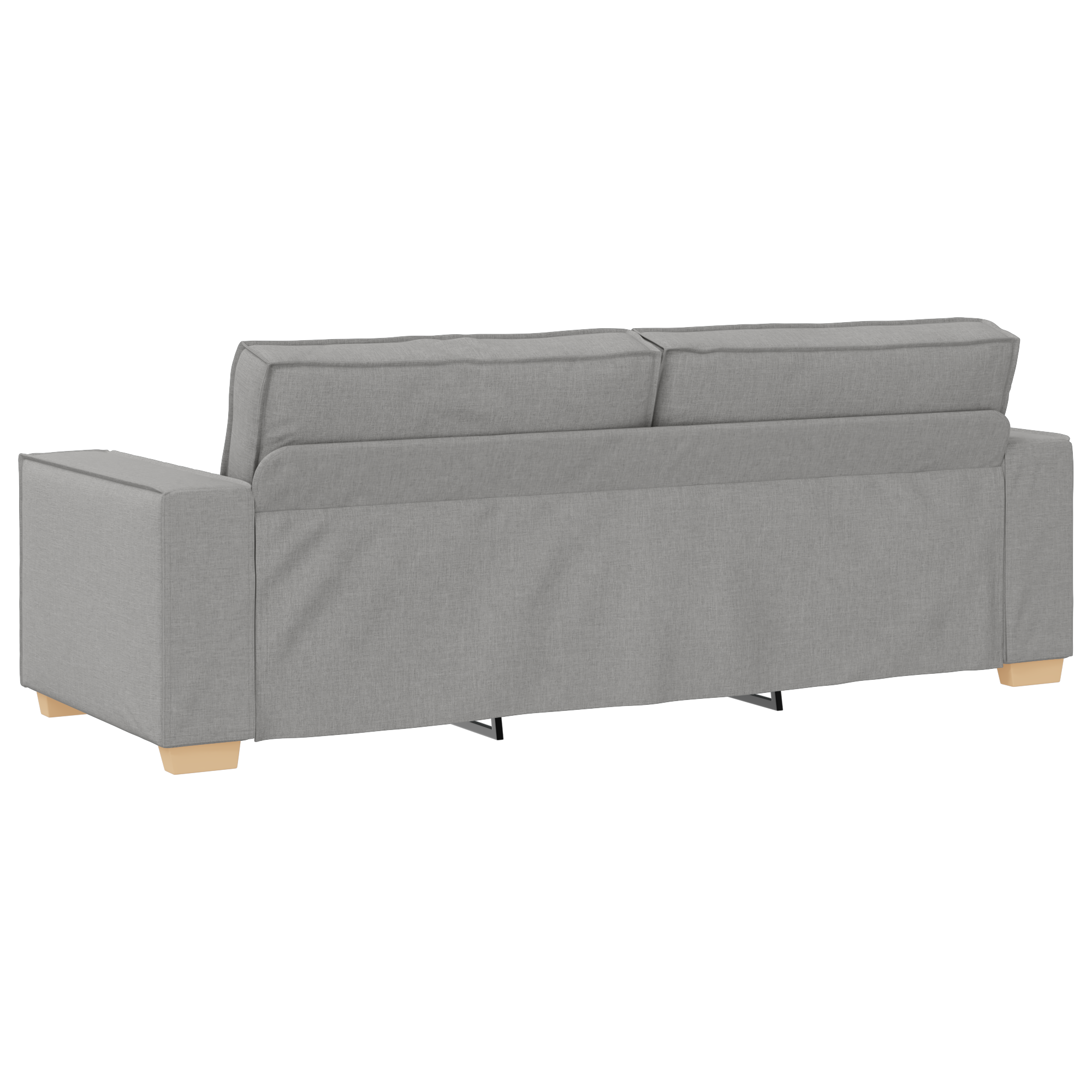 3 dalis Sofa rinkinys su pagalvėlėmis Debesų pilkos medžiagos - Image 9