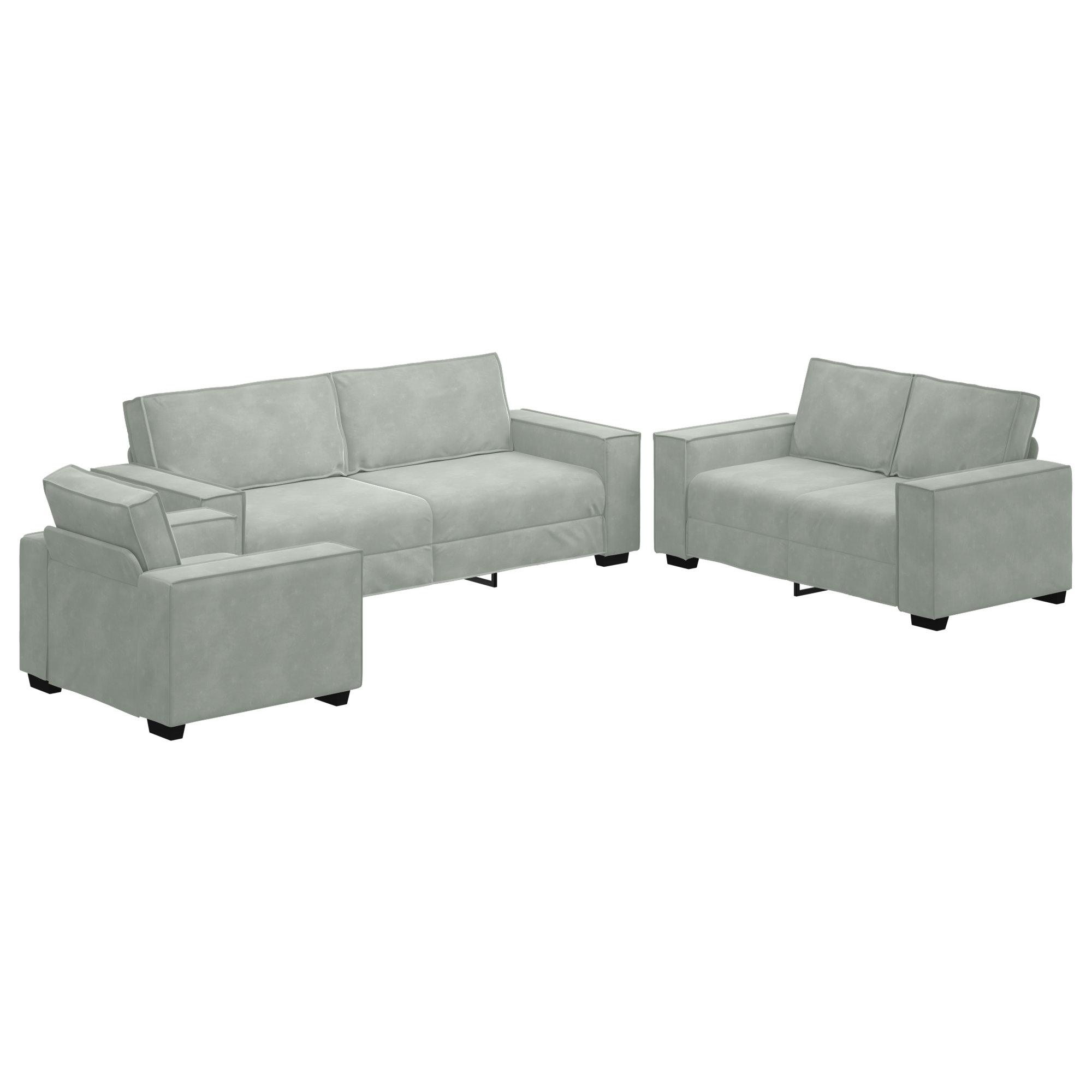 3-seater Sofa, 3-seater Sofa,velvet Sofa vidaXL - Picture 3 of 13