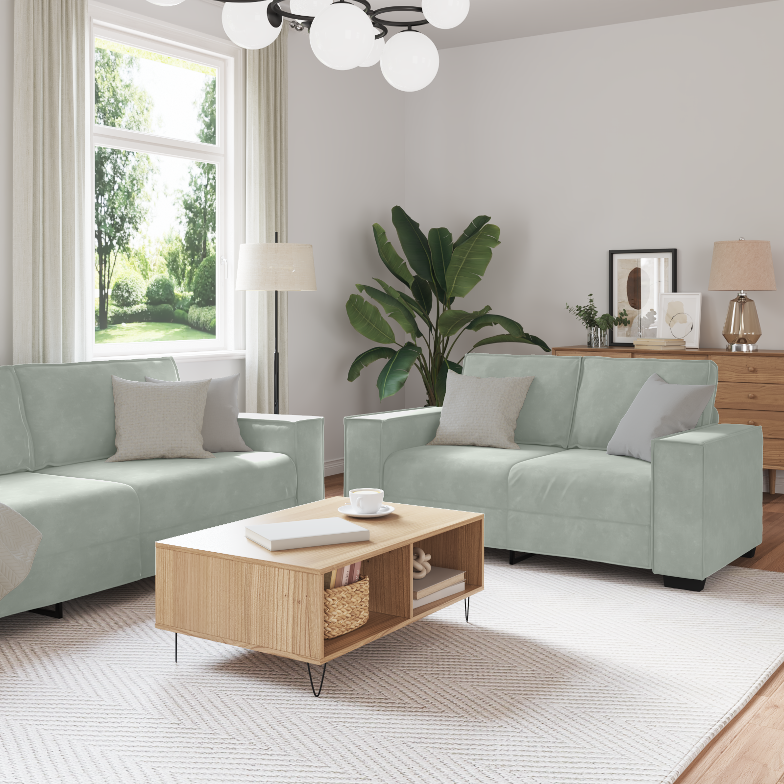 3-seater Sofa, 3-seater Sofa,velvet Sofa vidaXL - Picture 2 of 13