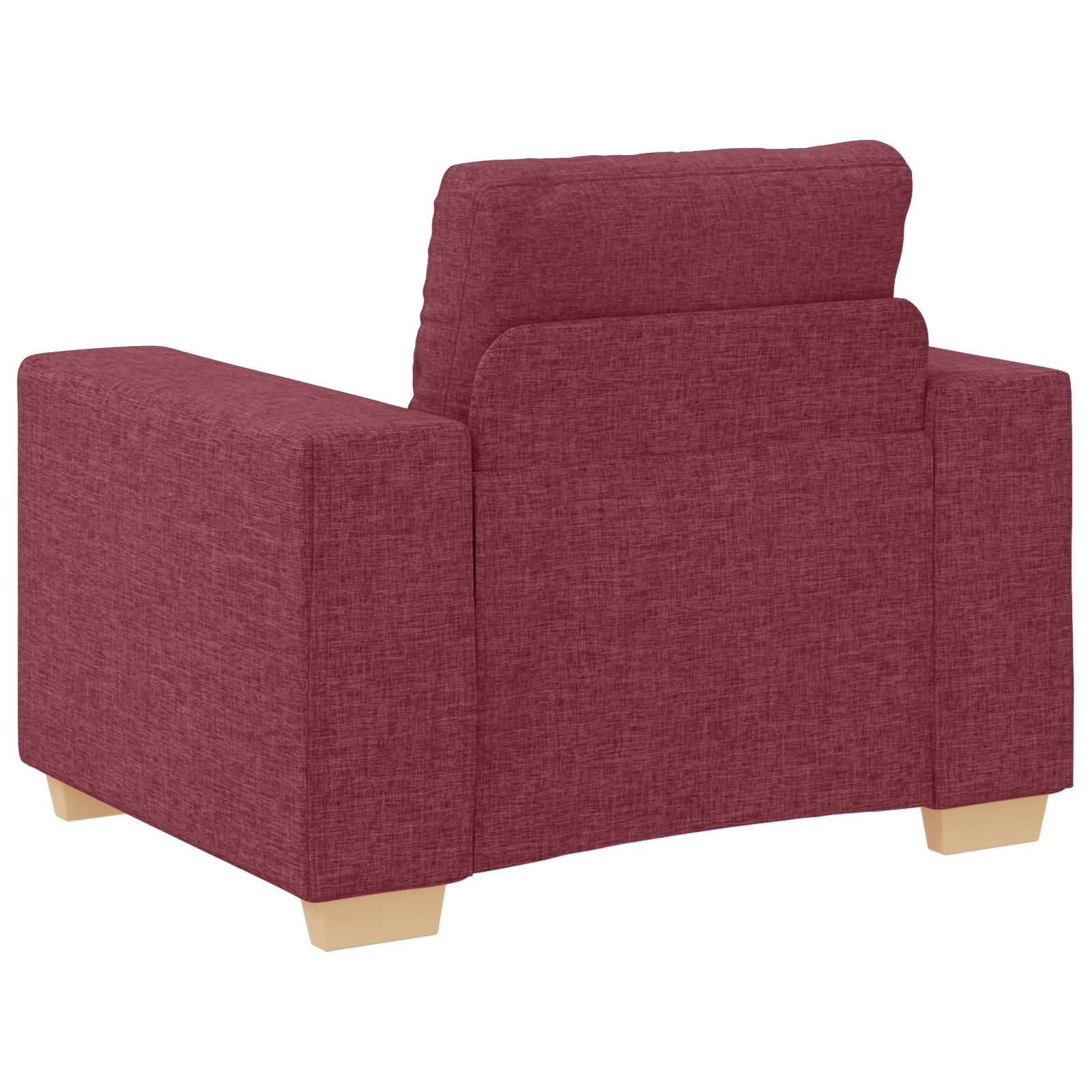 3-Piece Sofa Set with Cushions in Wine Red Fabric - Image 5