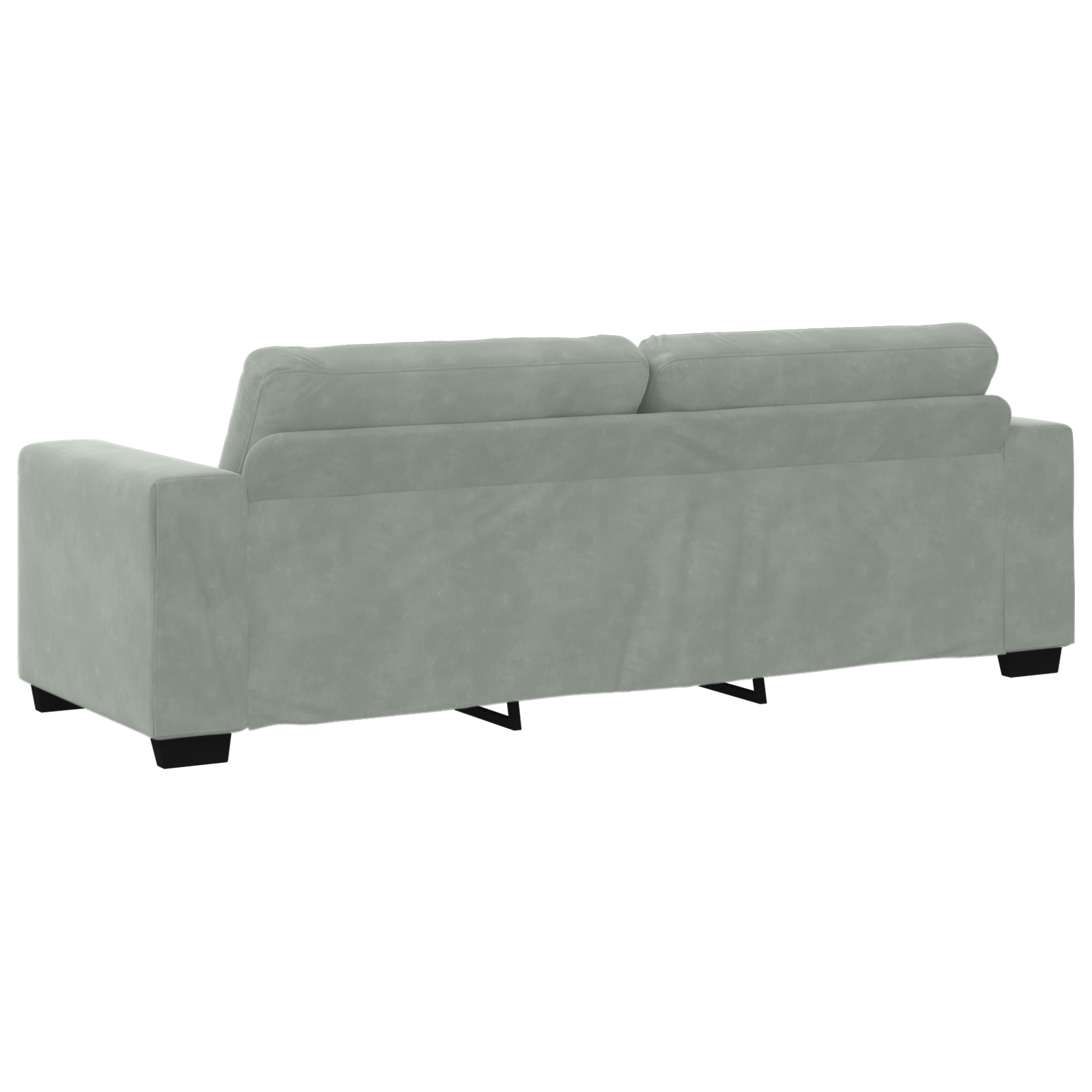 3 Piece Sofa Set with Cushions Light Grey Velvet - Image 9