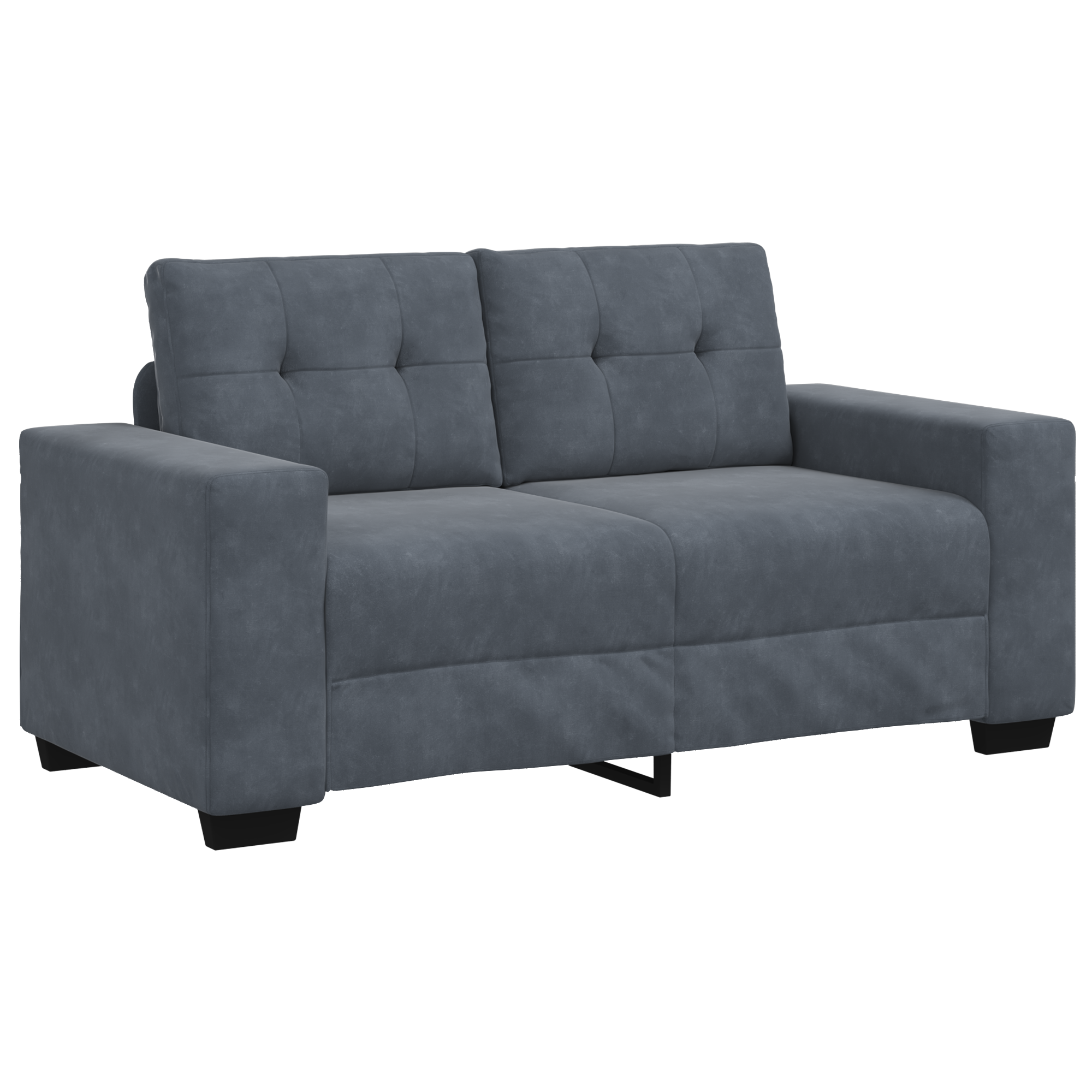 3 Piece Sofa Set with Cushions Dark Grey Velvet - Image 5
