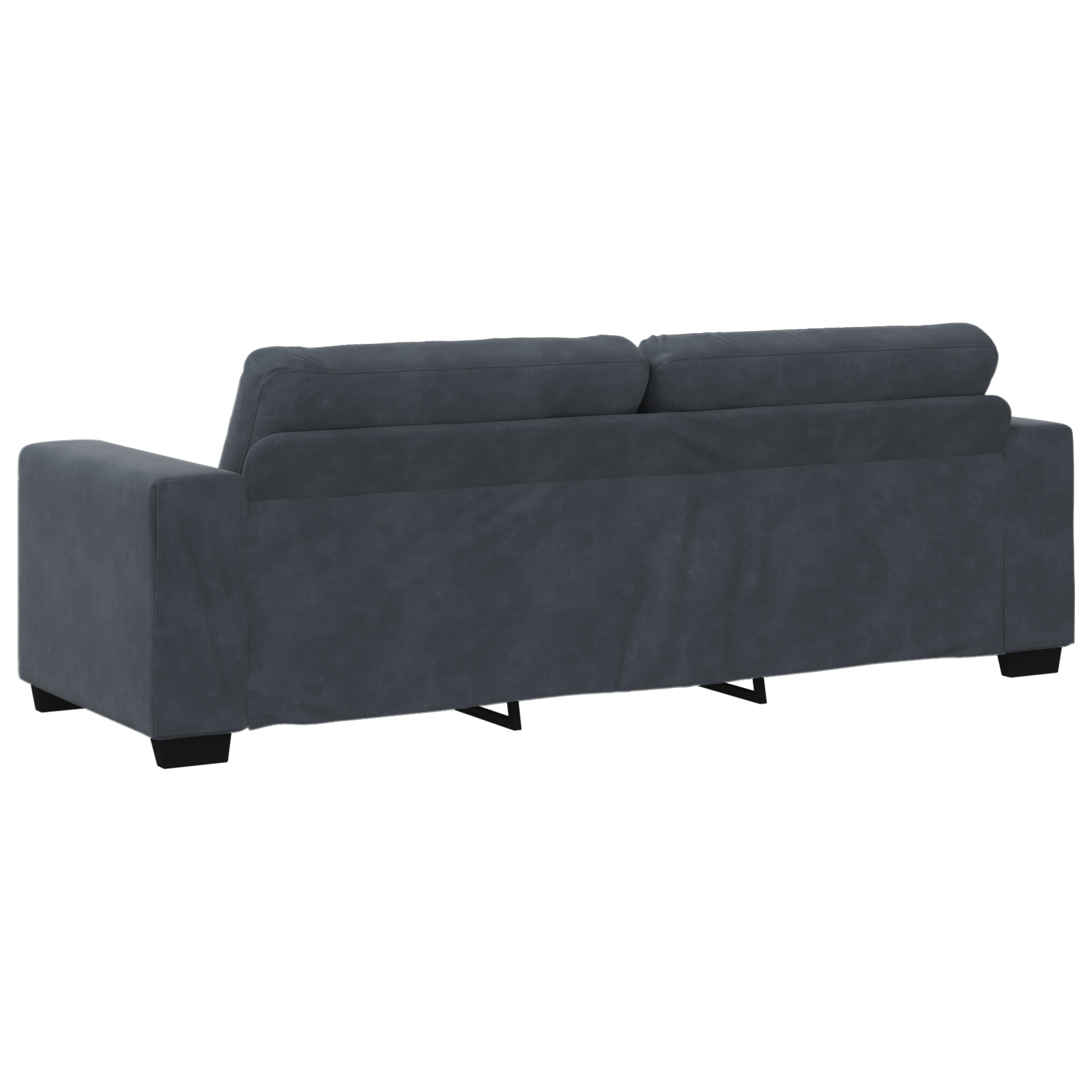 3 Piece Sofa Set with Cushions Dark Grey Velvet - Image 9