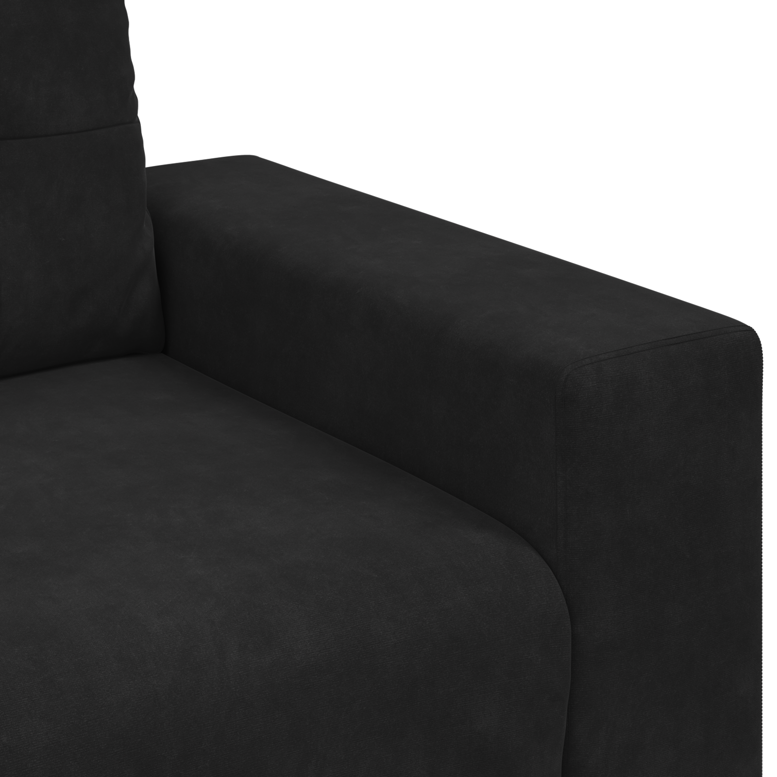 3 Piece Sofa Set with Cushions Black Velvet - Image 10