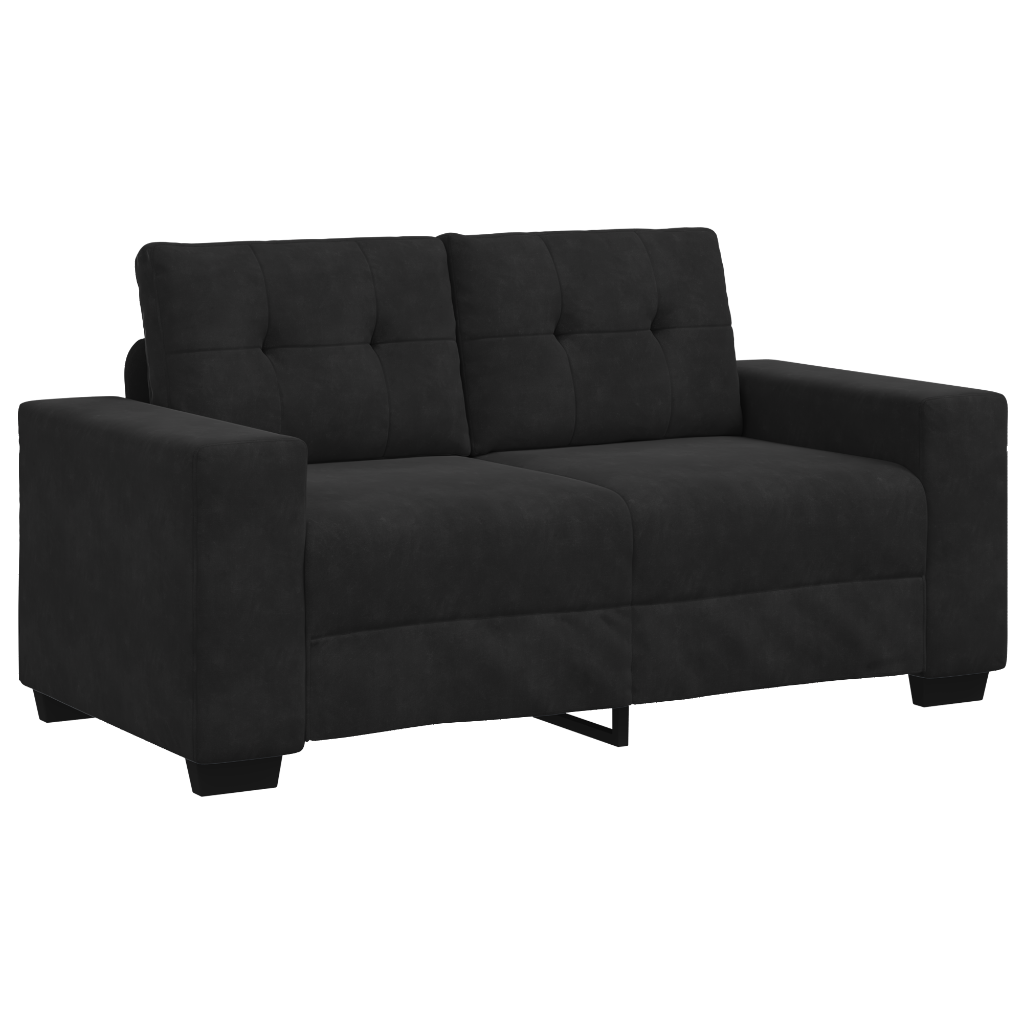 3 Piece Sofa Set with Cushions Black Velvet - Image 5