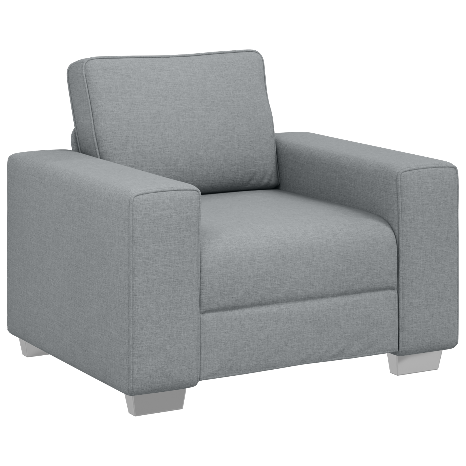 Sofa Set with Cushion 3 pcs Grey 219 x 77 x 82 cm Fabric - Image 4