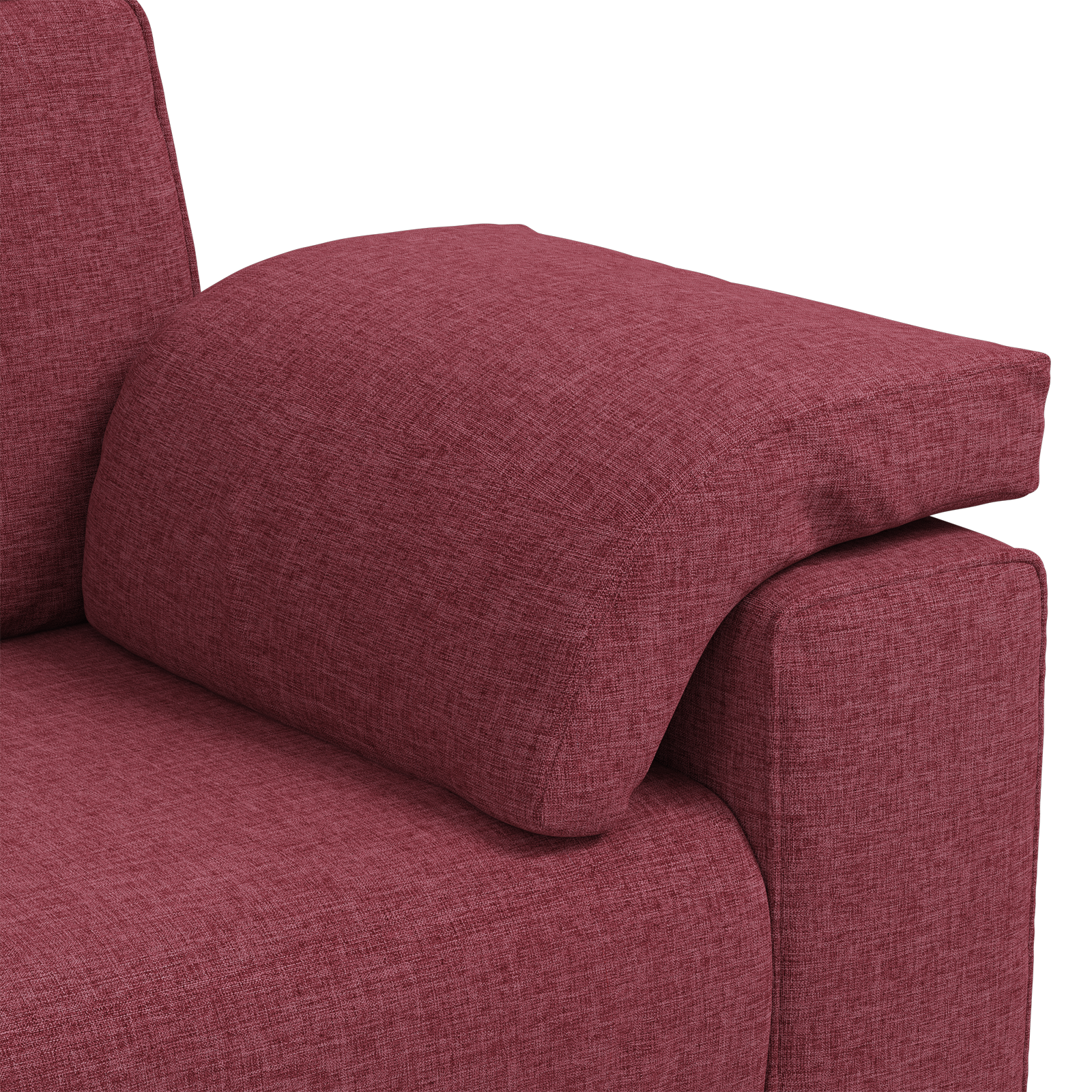 Sofa Set with Cushion 3 pcs Wine Red 219 x 77 x 82 cm Fabric - Image 10