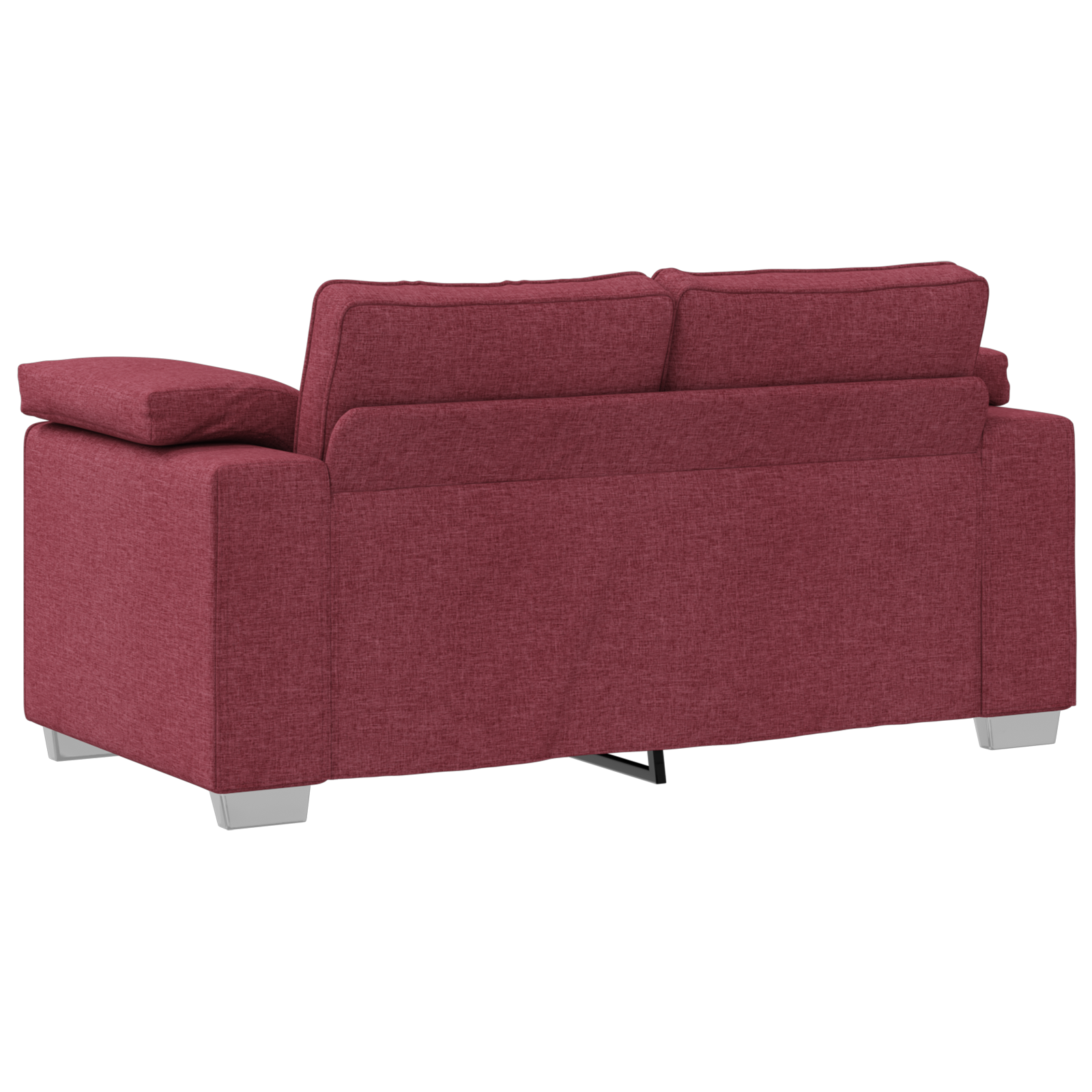 Sofa Set with Cushion 3 pcs Wine Red 219 x 77 x 82 cm Fabric - Image 8