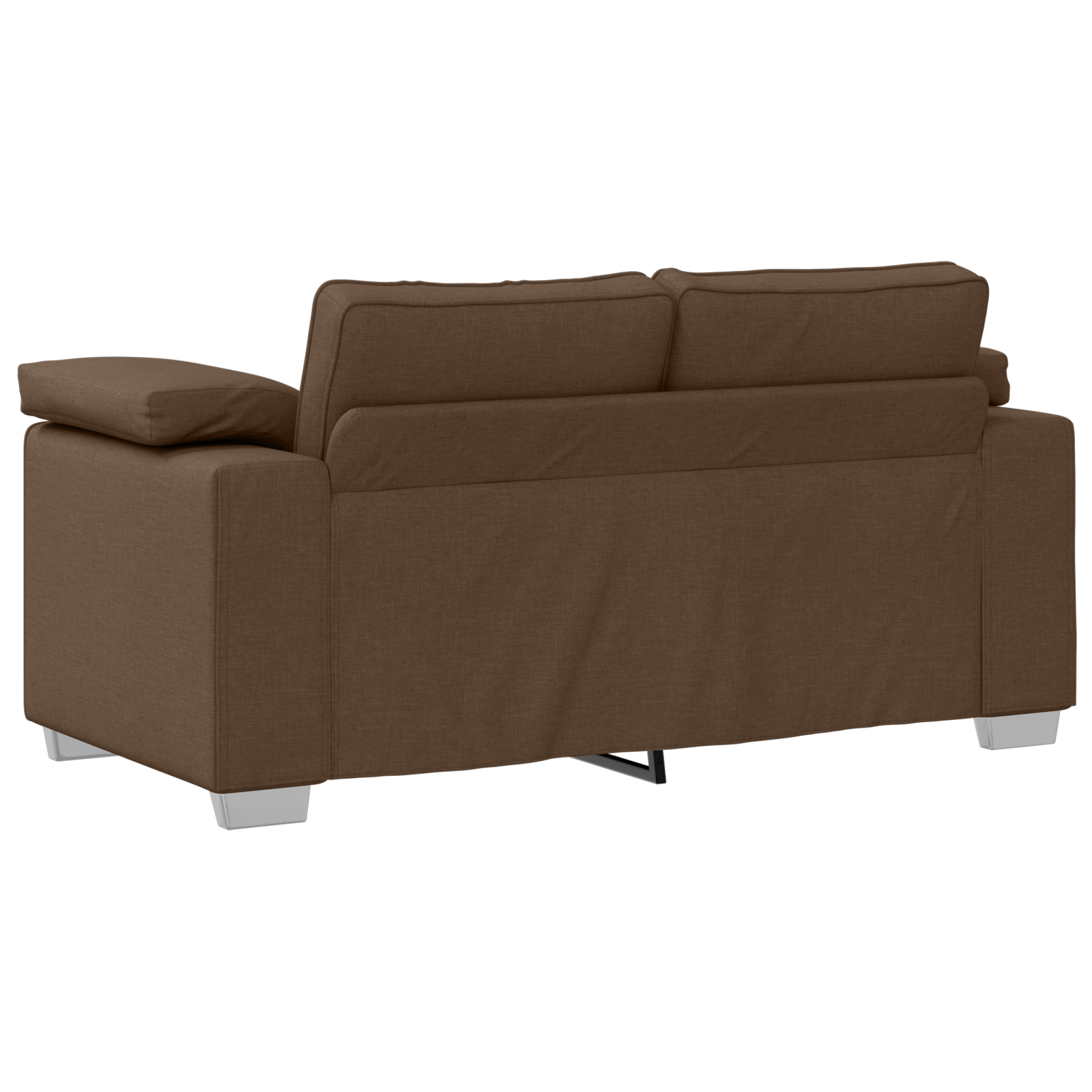 Sofa Set with Cushion 3 pcs Brown 219 x 77 x 82 cm Fabric - Image 8