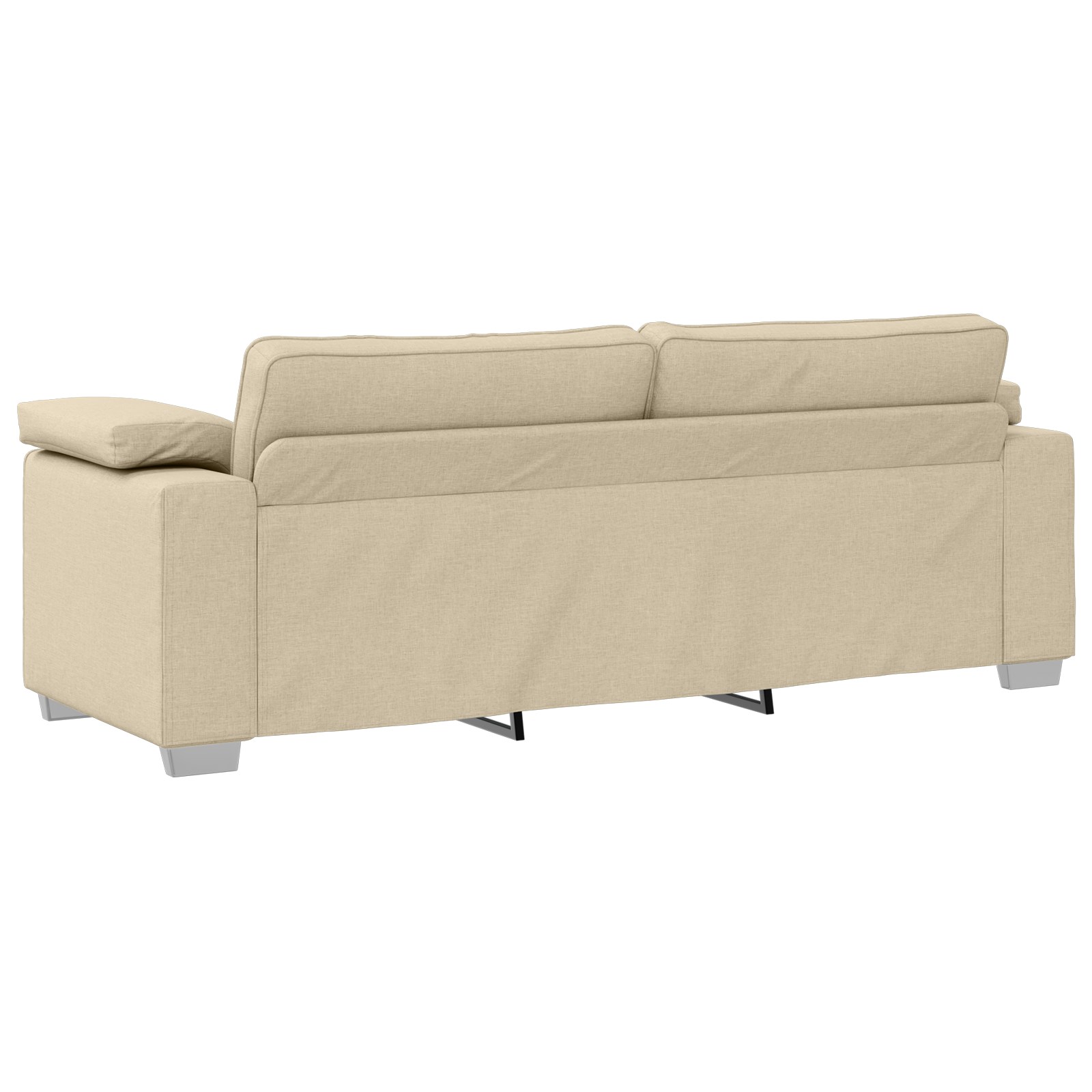Sofa Set with Cushion 3 pcs Cream 219 x 77 x 82 cm Fabric - Image 9