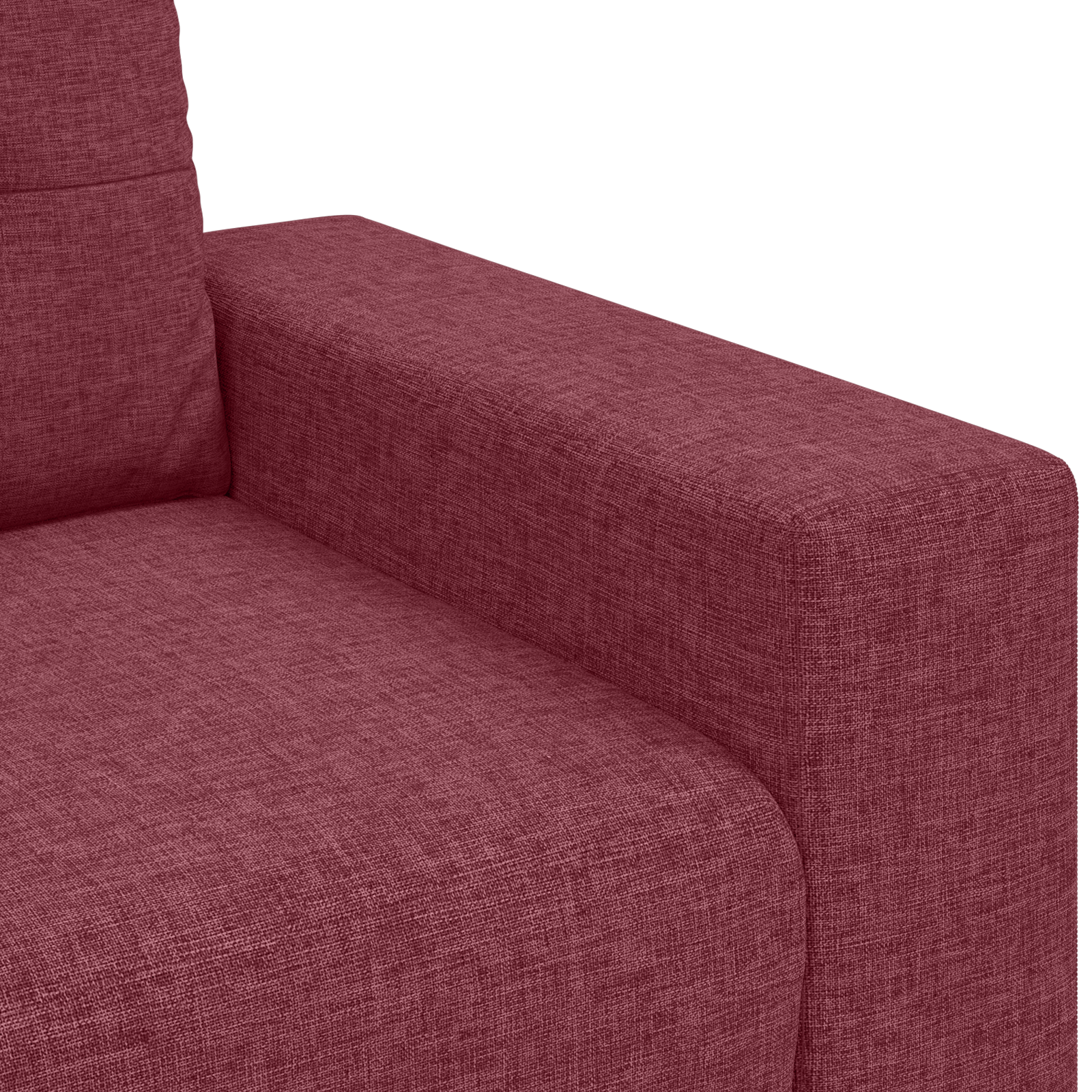 2 Piece Sofa Set with Cushions Wine Red Fabric - Image 8