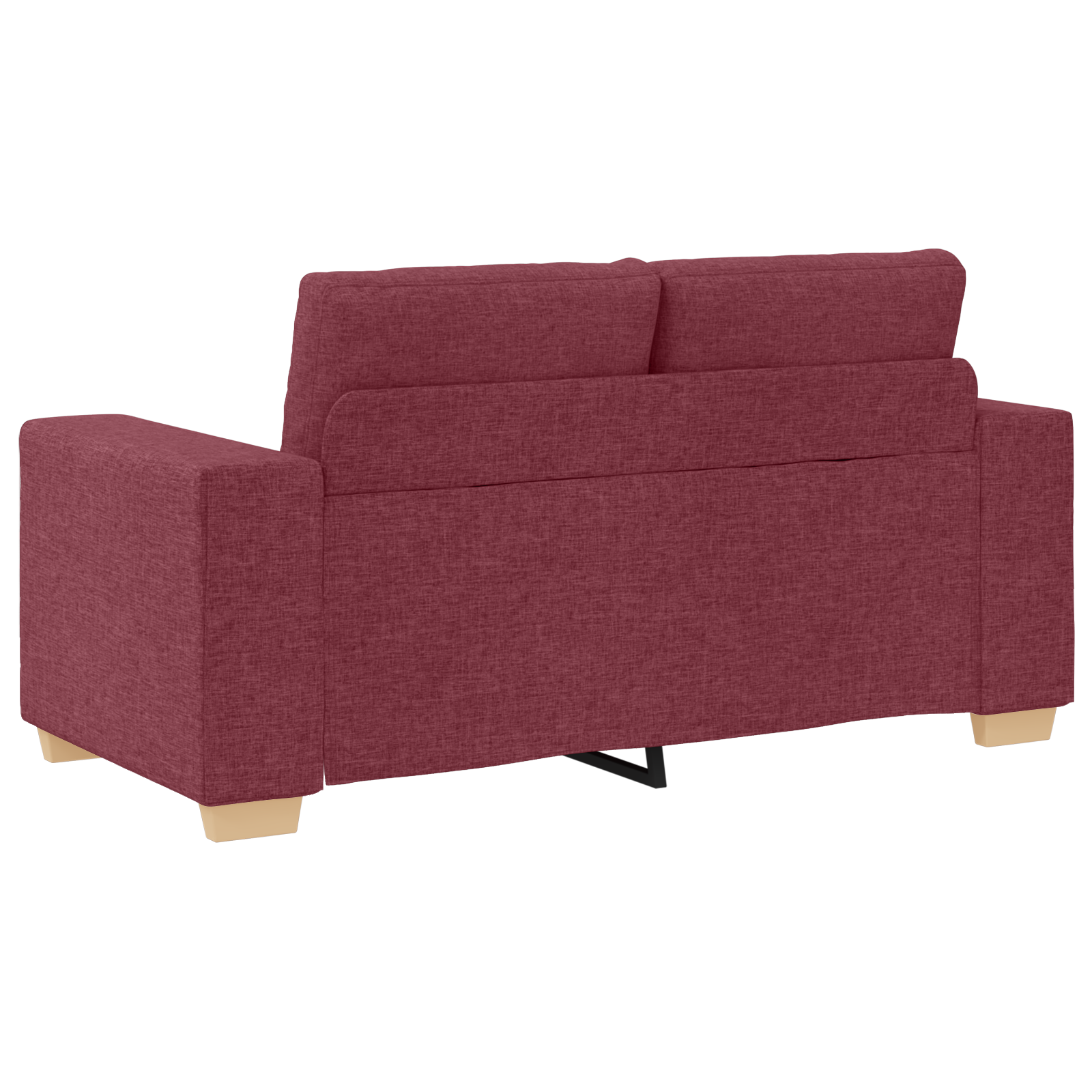 2 Piece Sofa Set with Cushions Wine Red Fabric - Image 6