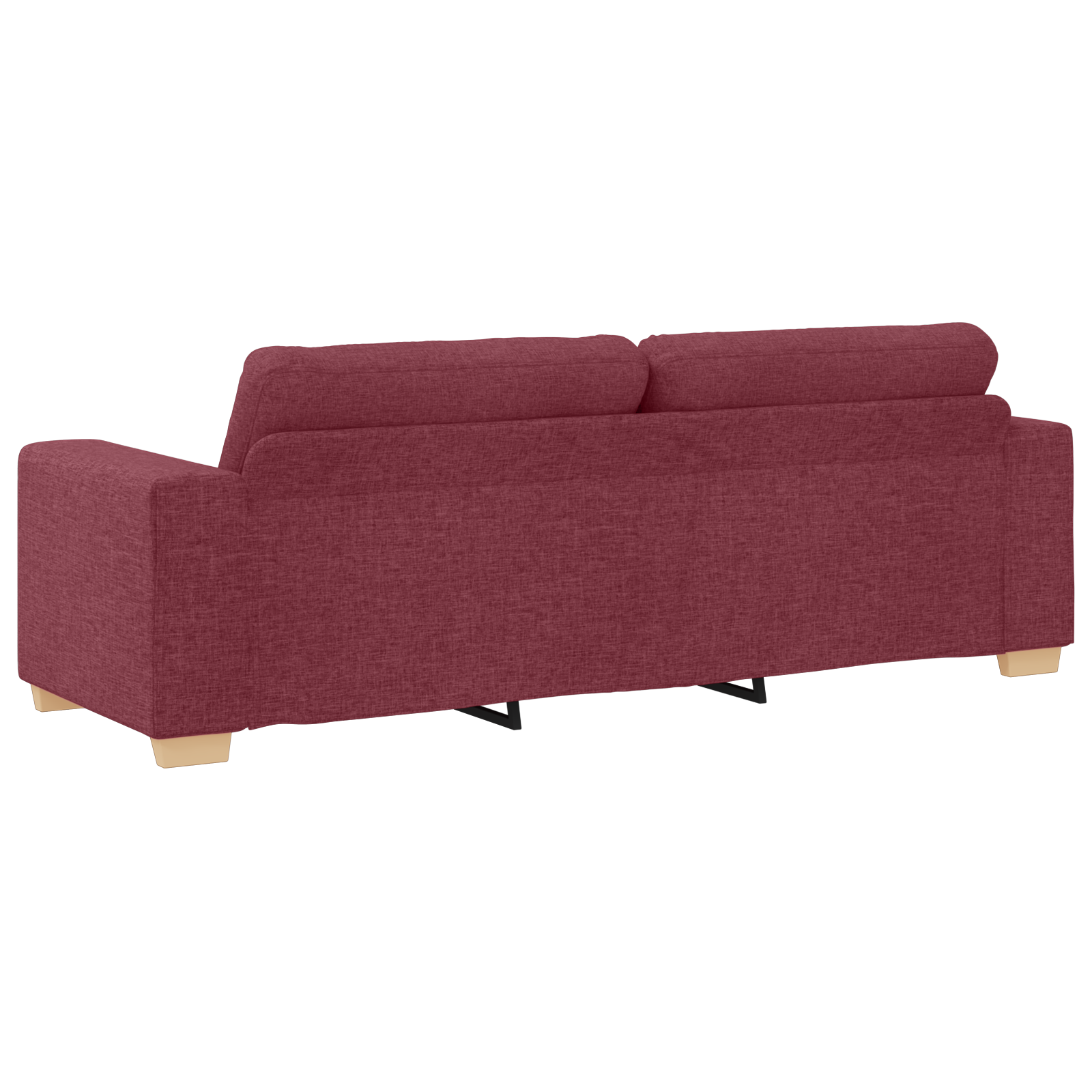 2 Piece Sofa Set with Cushions Wine Red Fabric - Image 7