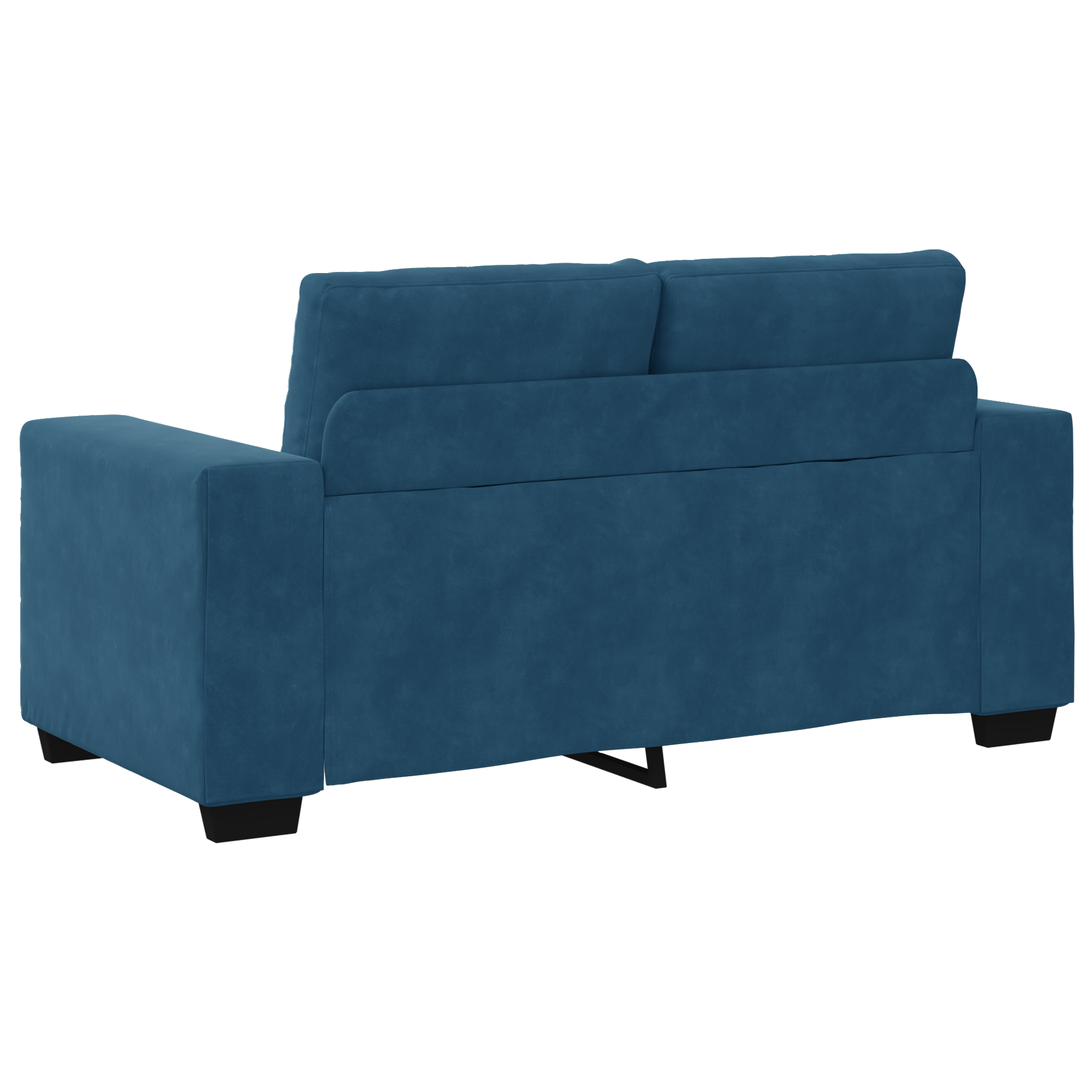2-delige bankset met kussens, blauw fluweel - Afbeelding 6