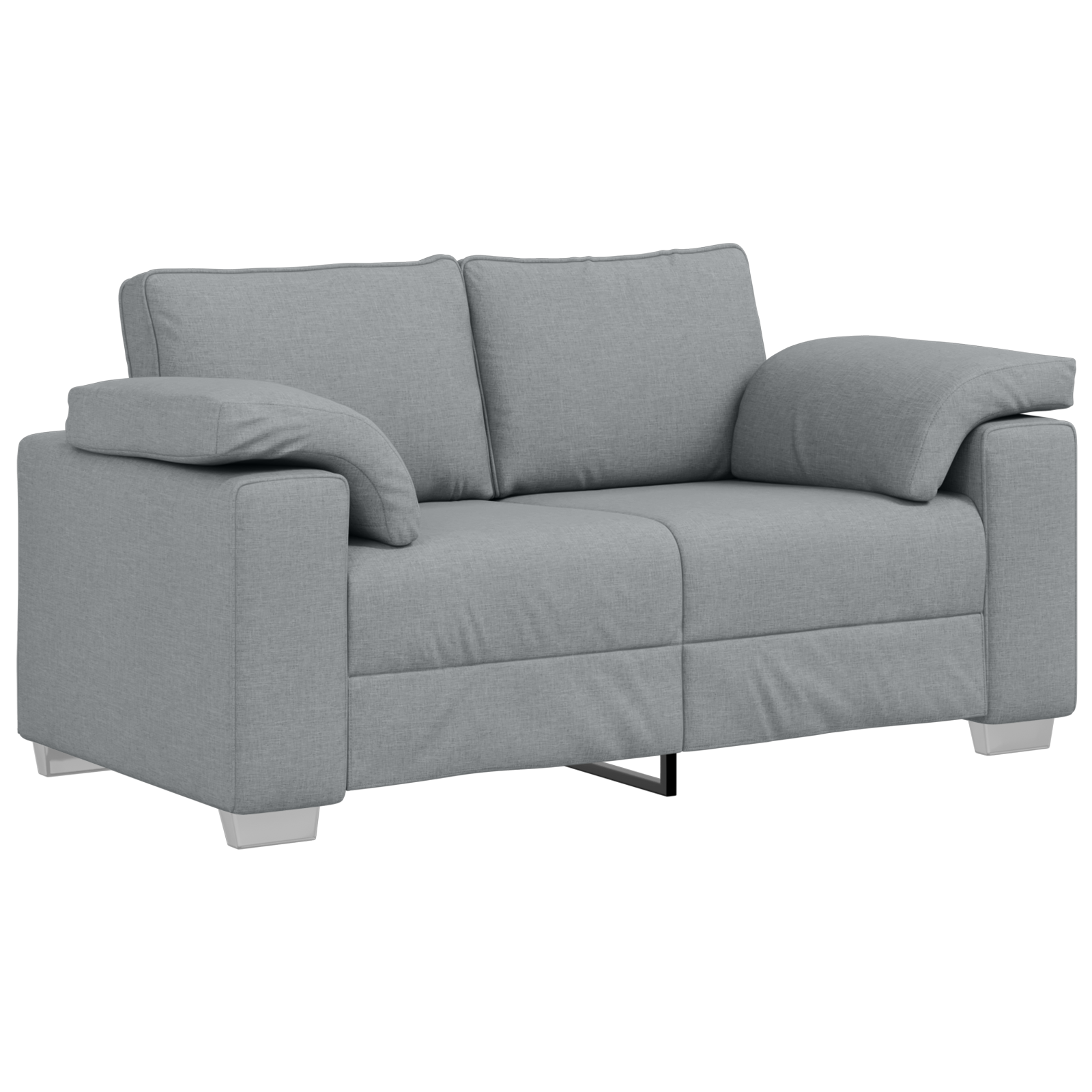 Sofa Set 2 pcs Light grey 219 x 77 x 82 cm Fabric - Image 4