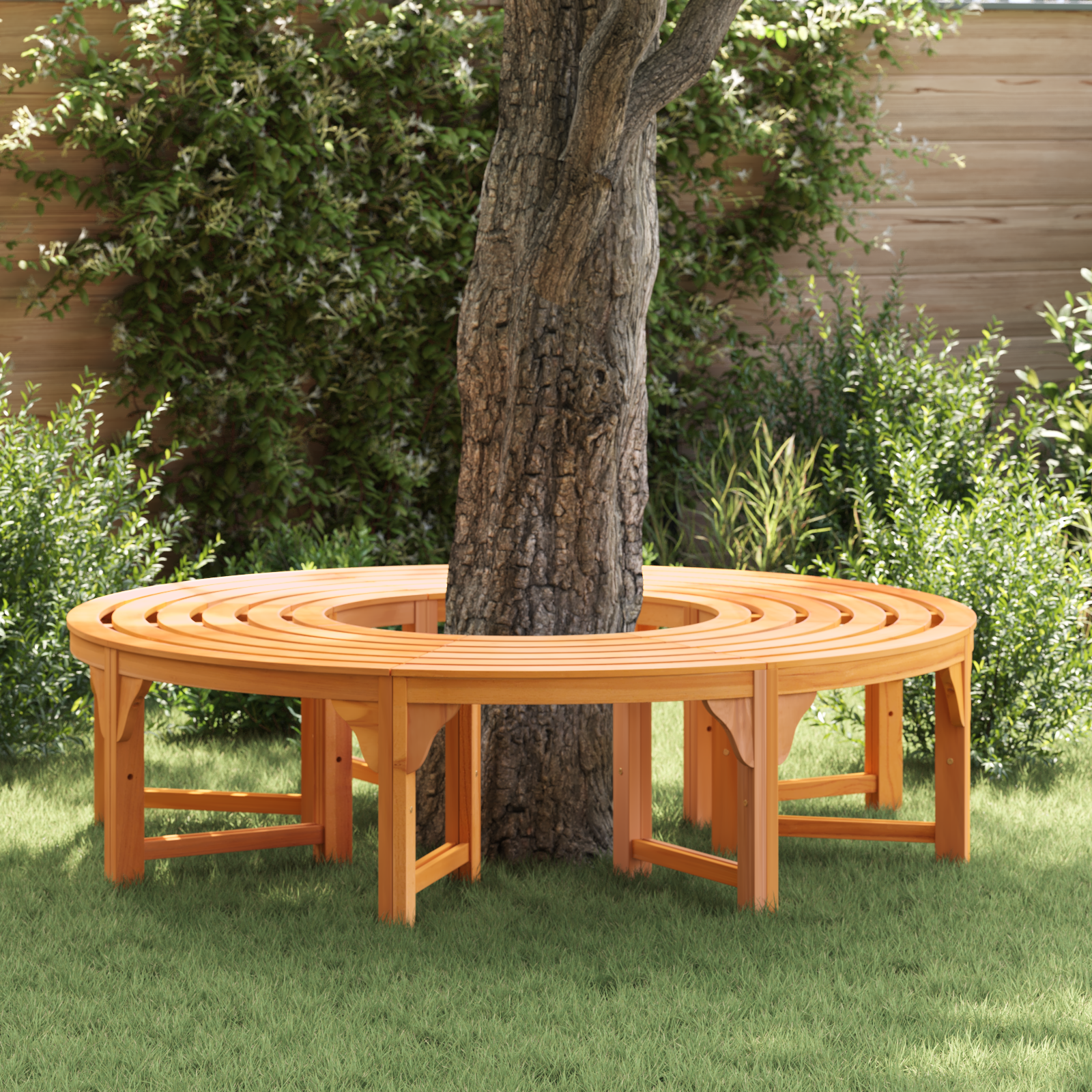 Baumbank 160 cm Massivholz Eukalyptus - Your Garden Eden