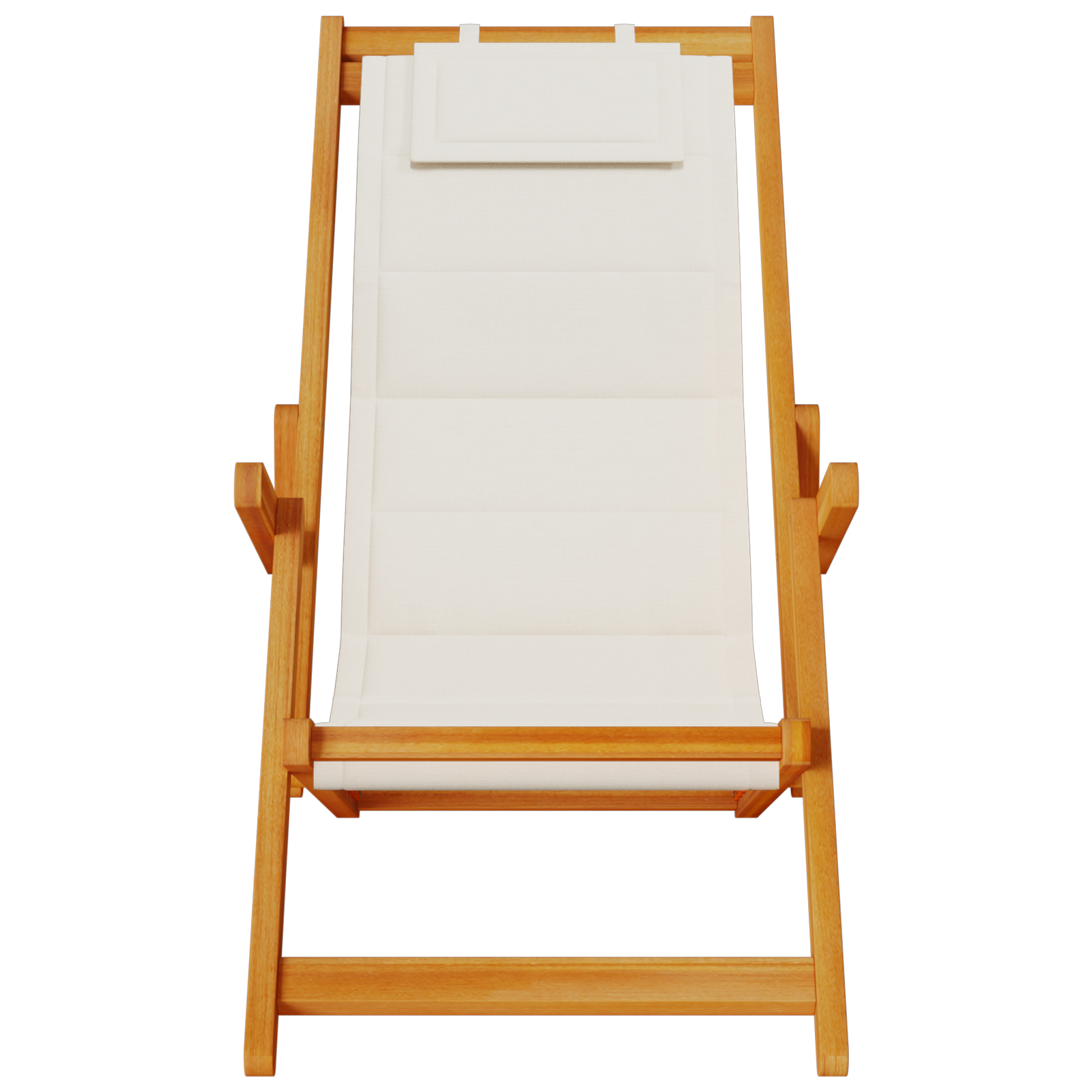 2 Pack of vidaXL Folding Beach Chairs - Light Grey, Acacia Wood & Textilene - Image 6