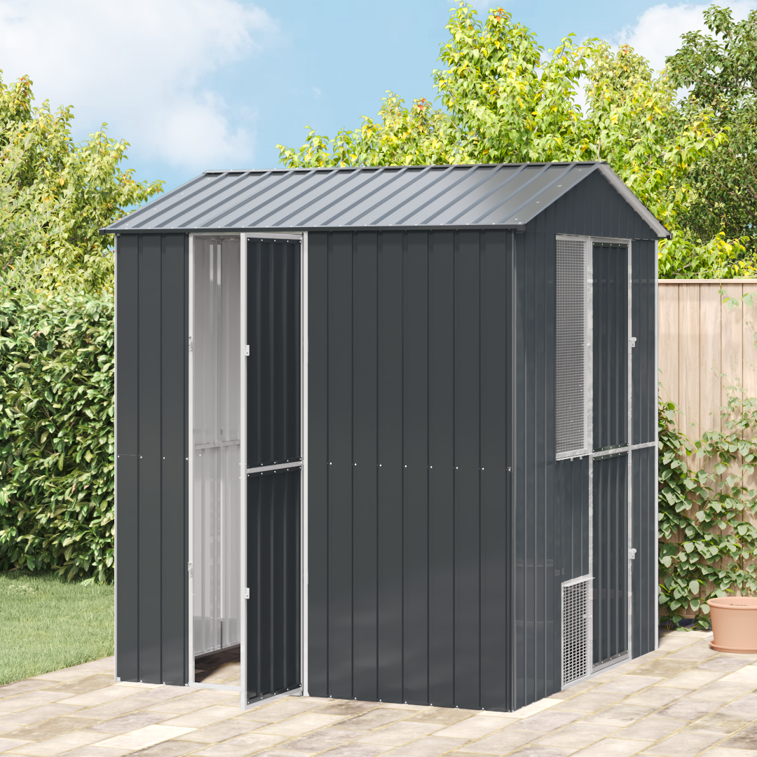 Bird Aviary Anthracite 210x215x247 cm Steel - Image 3