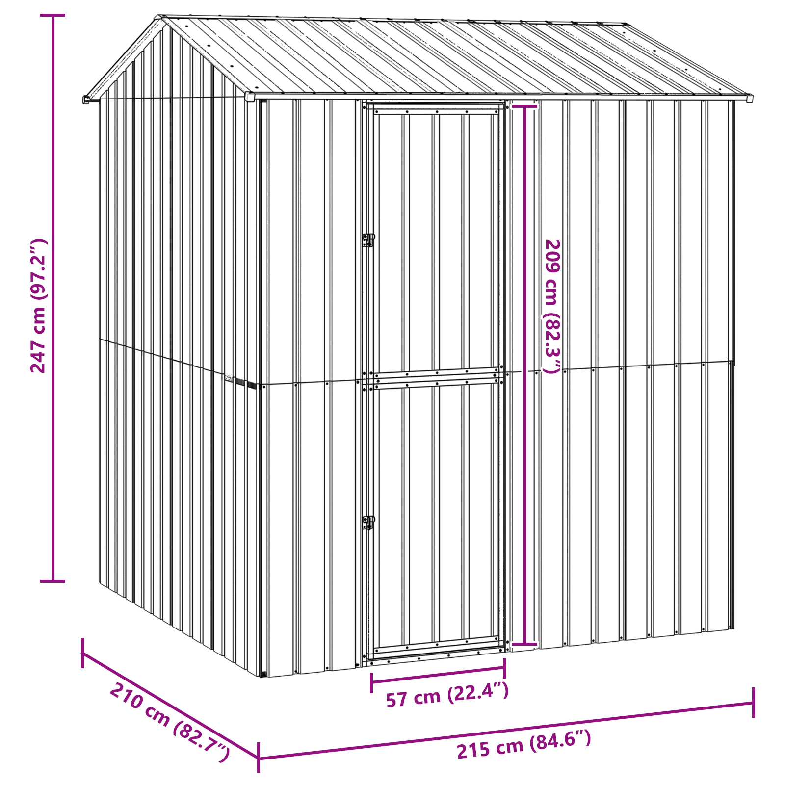 Bird Aviary Anthracite 210x215x247 cm Steel - Image 11
