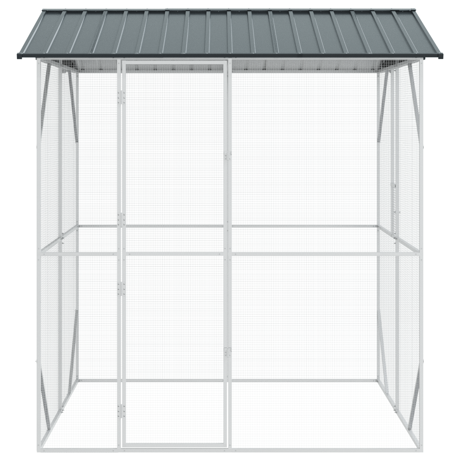 Bird Aviary Anthracite 210x227x247 cm Steel - Image 6