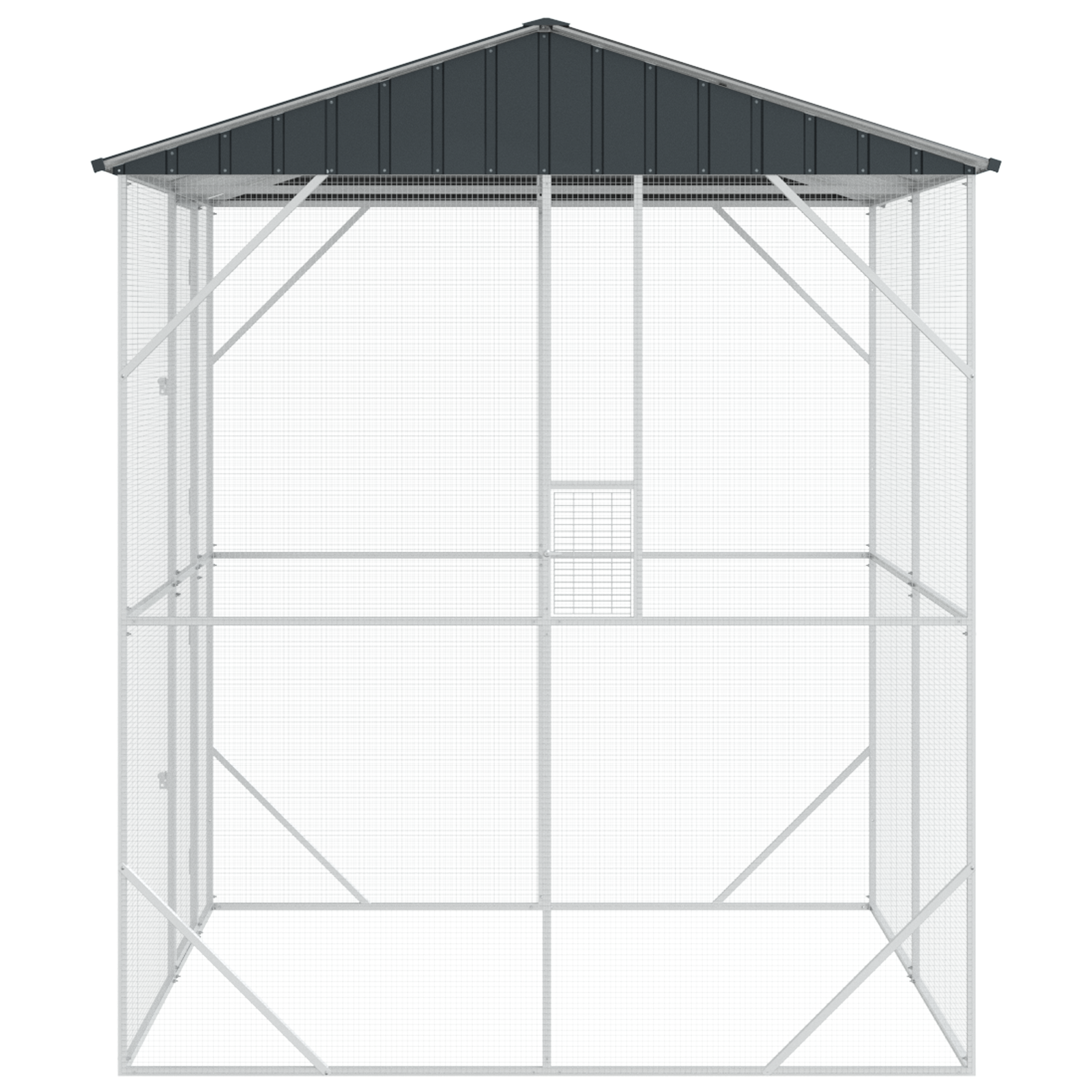 Bird Aviary Anthracite 210x227x247 cm Steel - Image 7