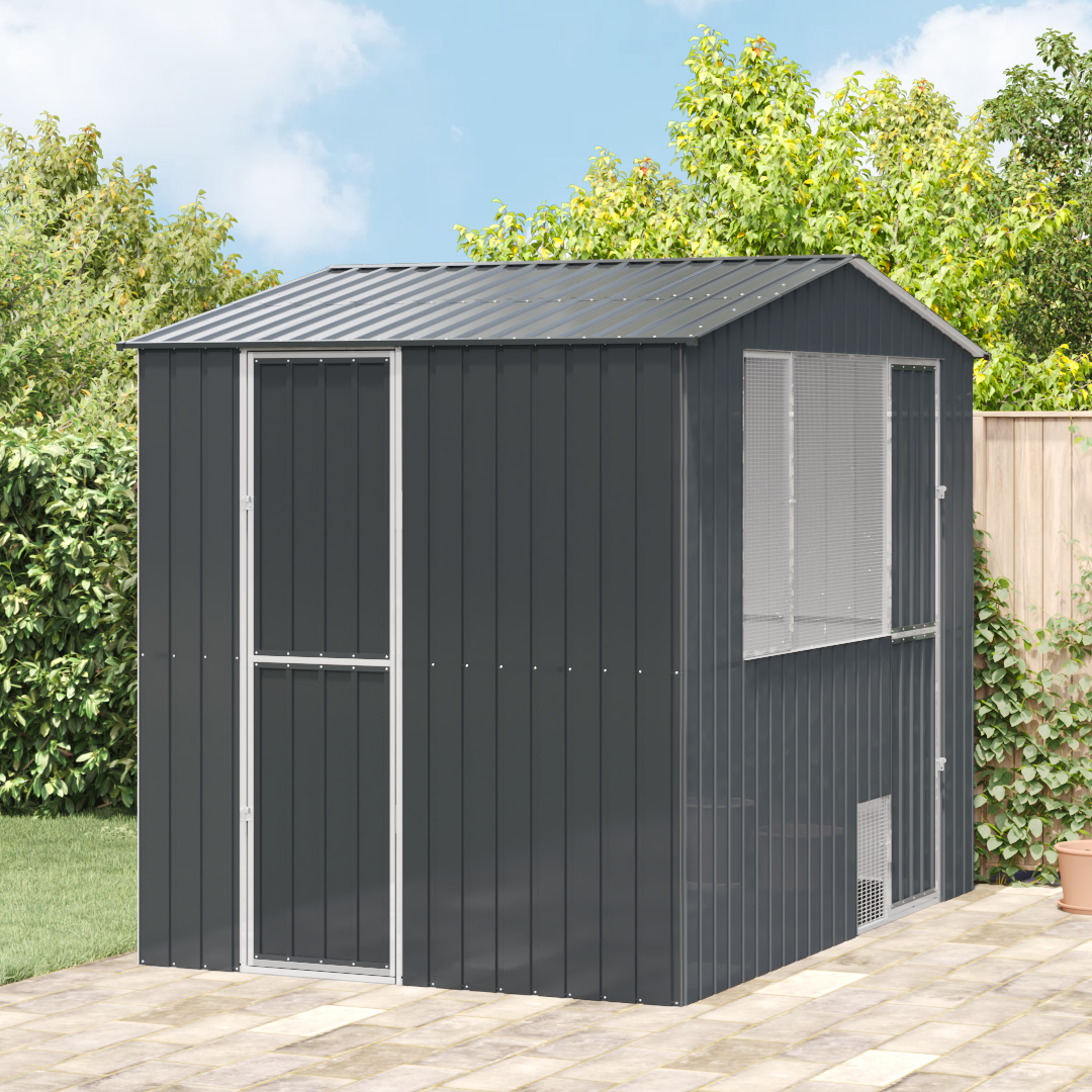 Bird Aviary - Anthracite, 310x215x247 cm, Steel