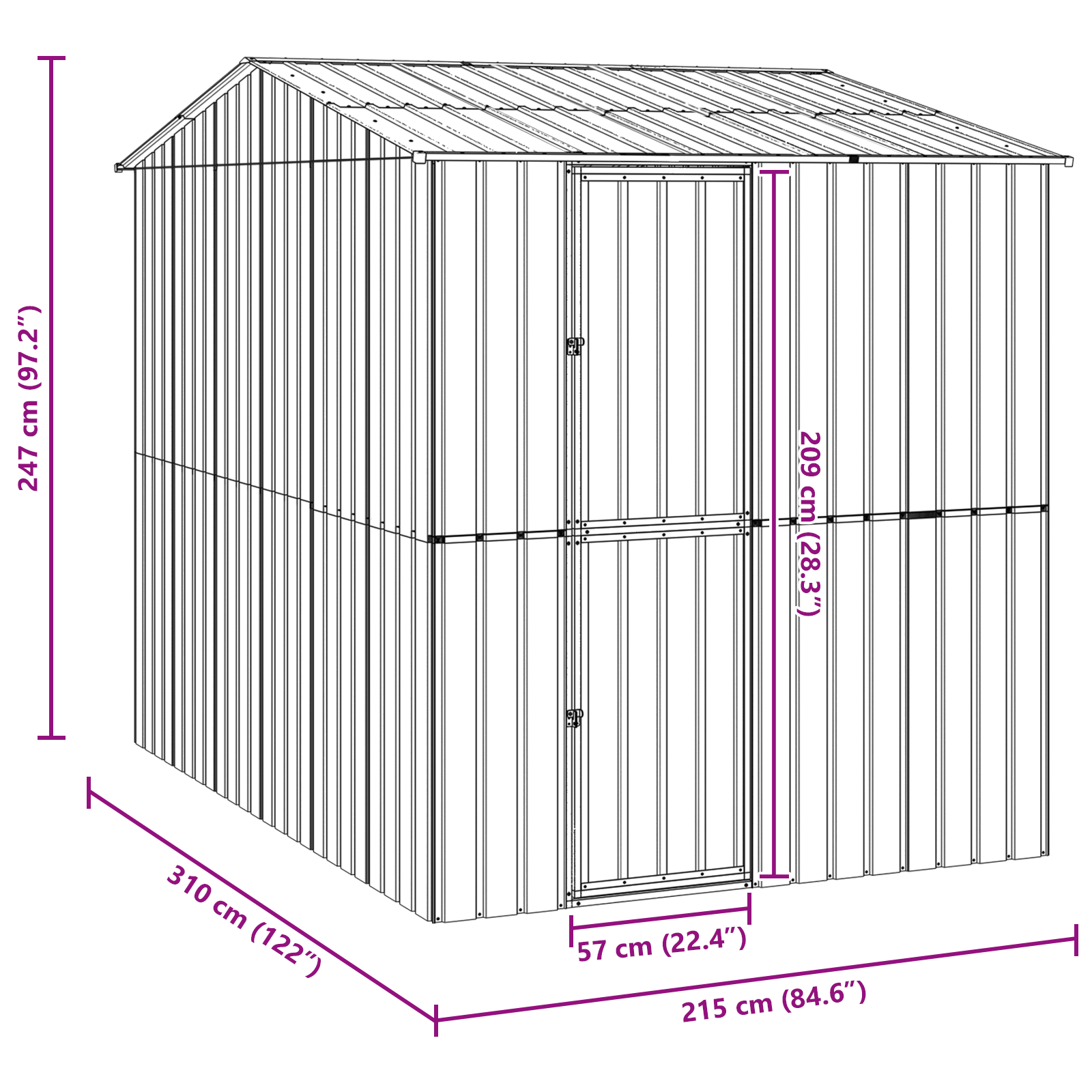 Bird Aviary - Anthracite, 310x215x247 cm, Steel - Image 10