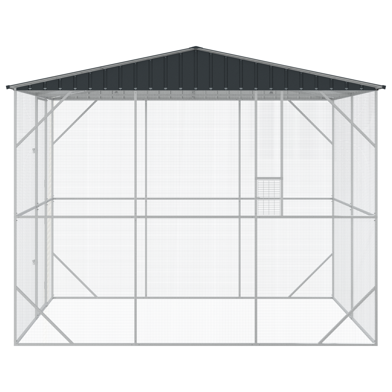 Bird Aviary Anthracite 310x227x247 cm Steel - Image 7