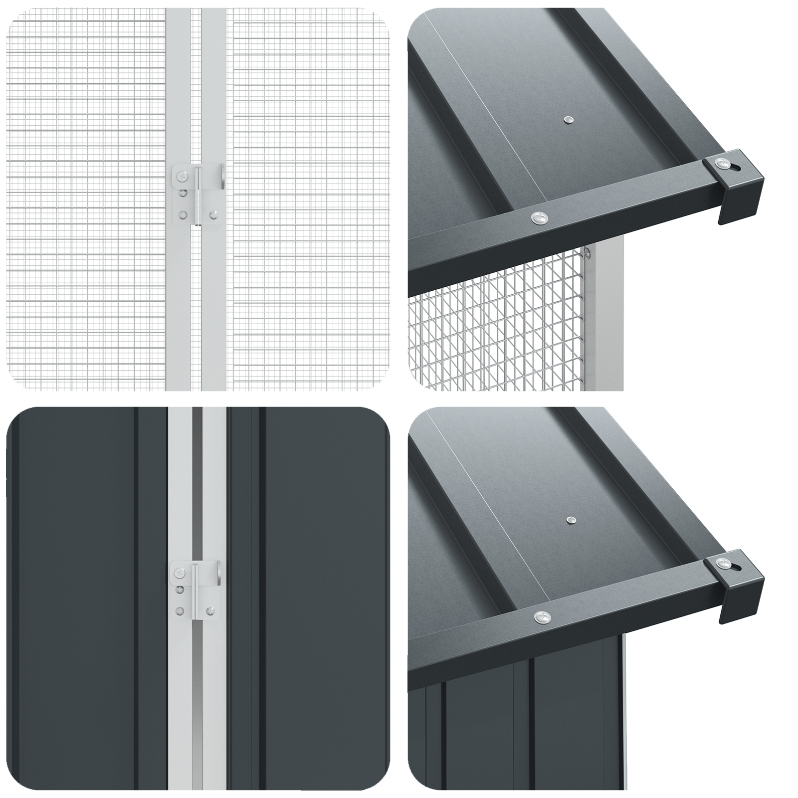 Bird Aviary with Extension - Anthracite, 310x442x247 cm, Made of Steel - Image 8